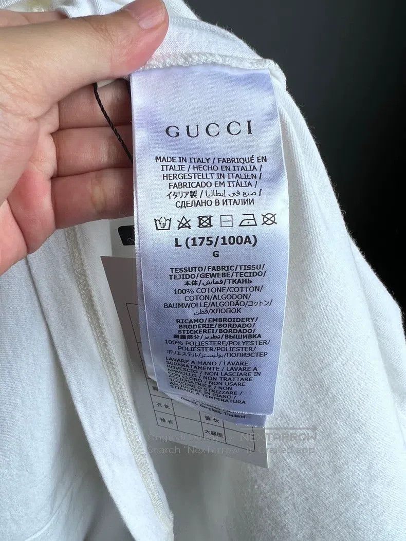 Gucci Gucci White classic double G ring embroidery logo short sl Size US L / EU 52-54 / 3 - 5 Thumbnail