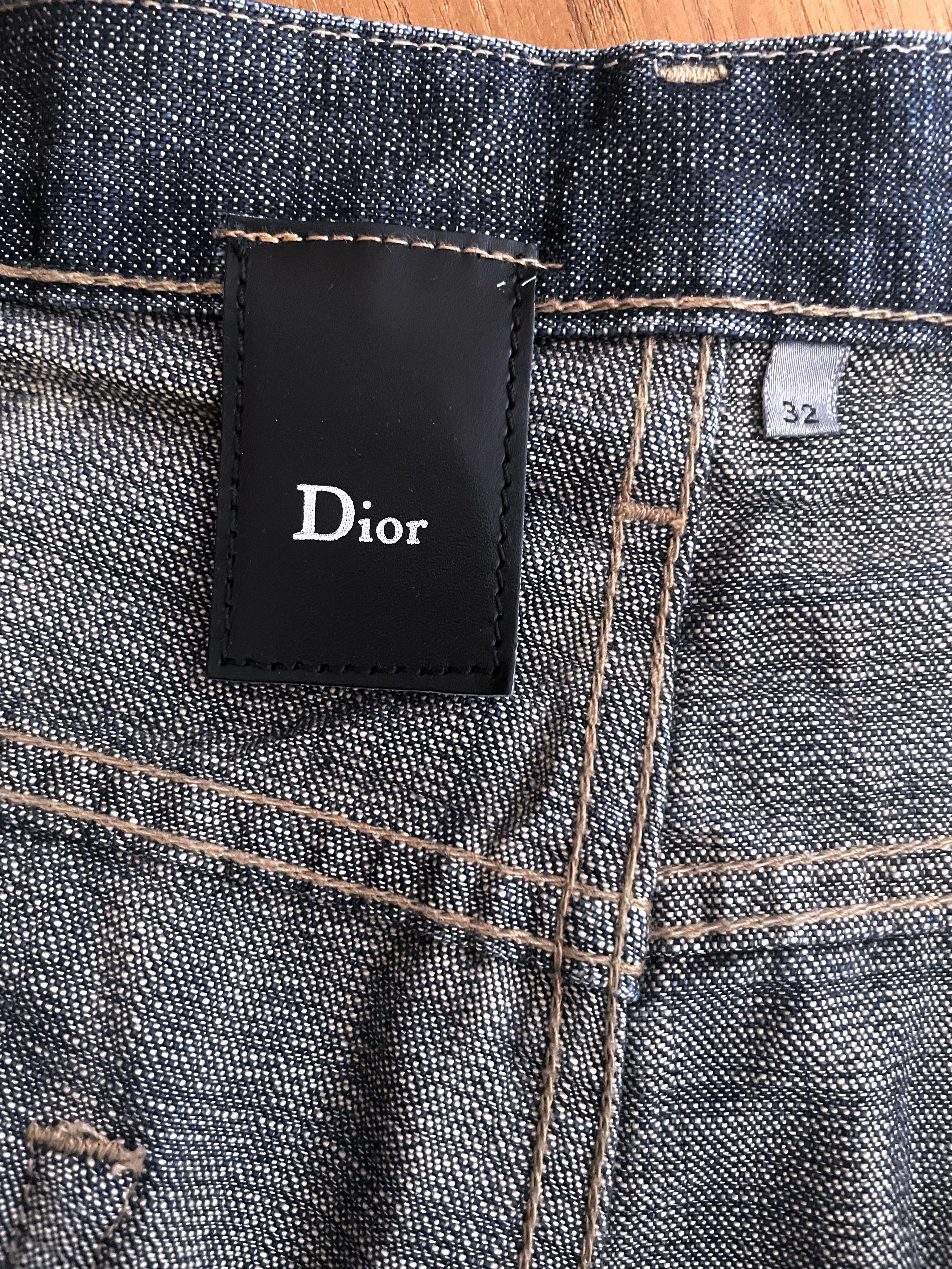 Dior × Hedi Slimane GRAIL SS05 DEADSTOCK MIJ GLITTER SLUB SKINNY JEANS Size US 32 / EU 48 - 9 Thumbnail
