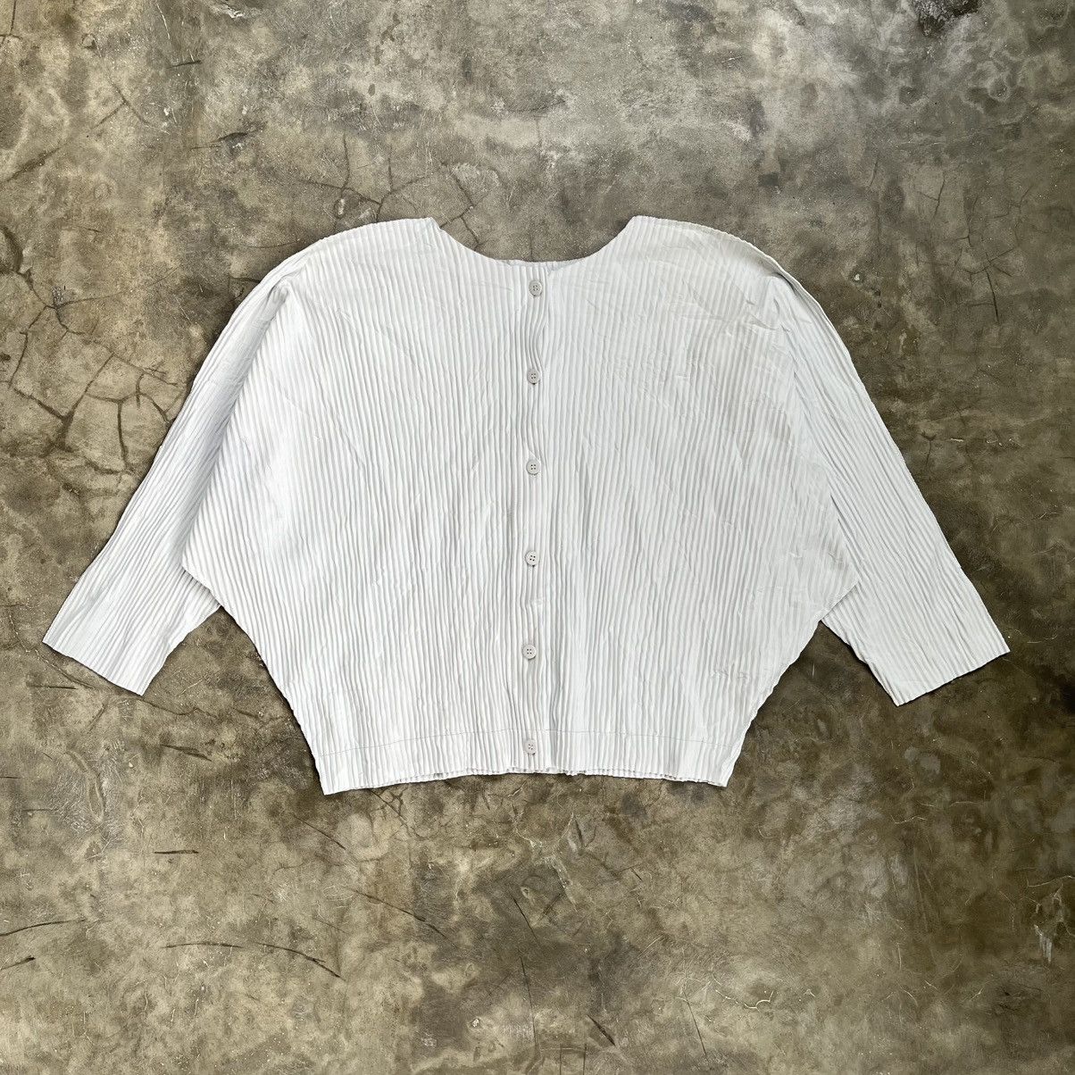 Issey Miyake Issey Miyake Me Pleats Blouse Button up Long Sleeve Shirt Size ONE SIZE - 1 Thumbnail