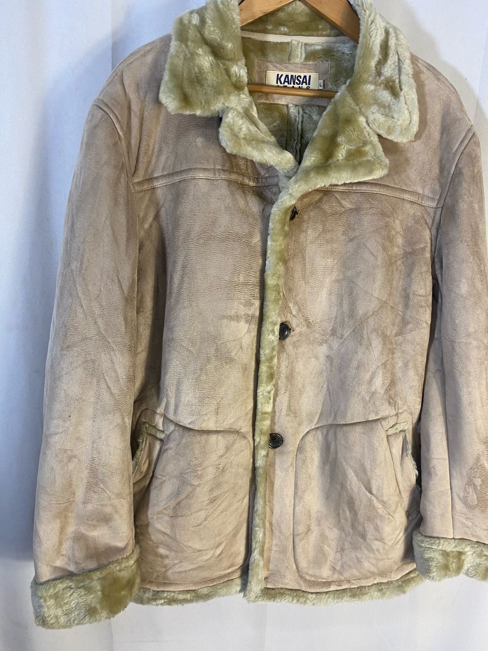 Japanese Brand × Kansai Yamamoto Unisex🔥Kansai jeans Sherpa jacket by kansai Yamamoto Size US M / EU 48-50 / 2 - 11 Thumbnail