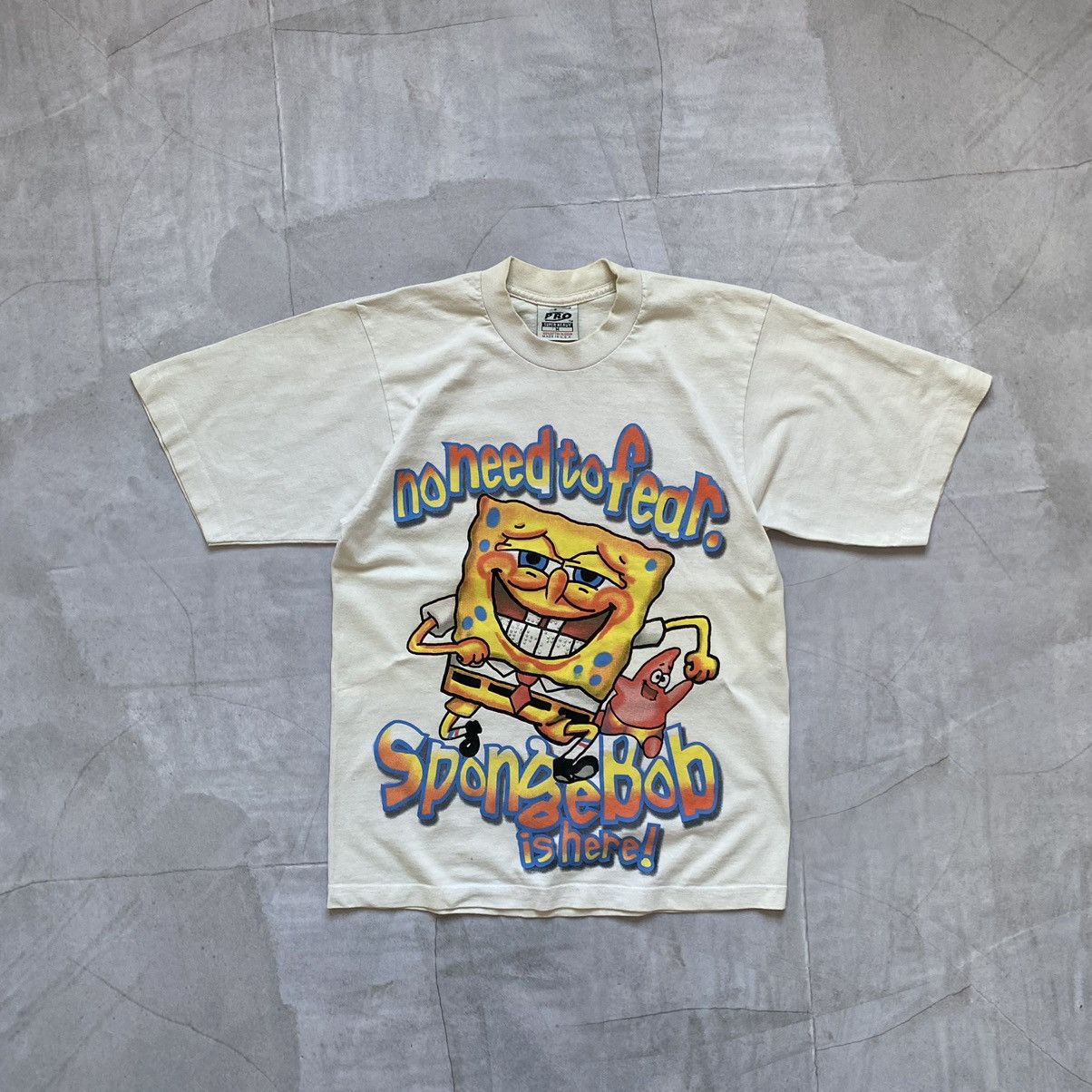 Nickelodeon Vintage 1999-2000 SpongeBob Patrick OG True Big Logo T-shirt Size US M / EU 48-50 / 2 - 2 Thumbnail