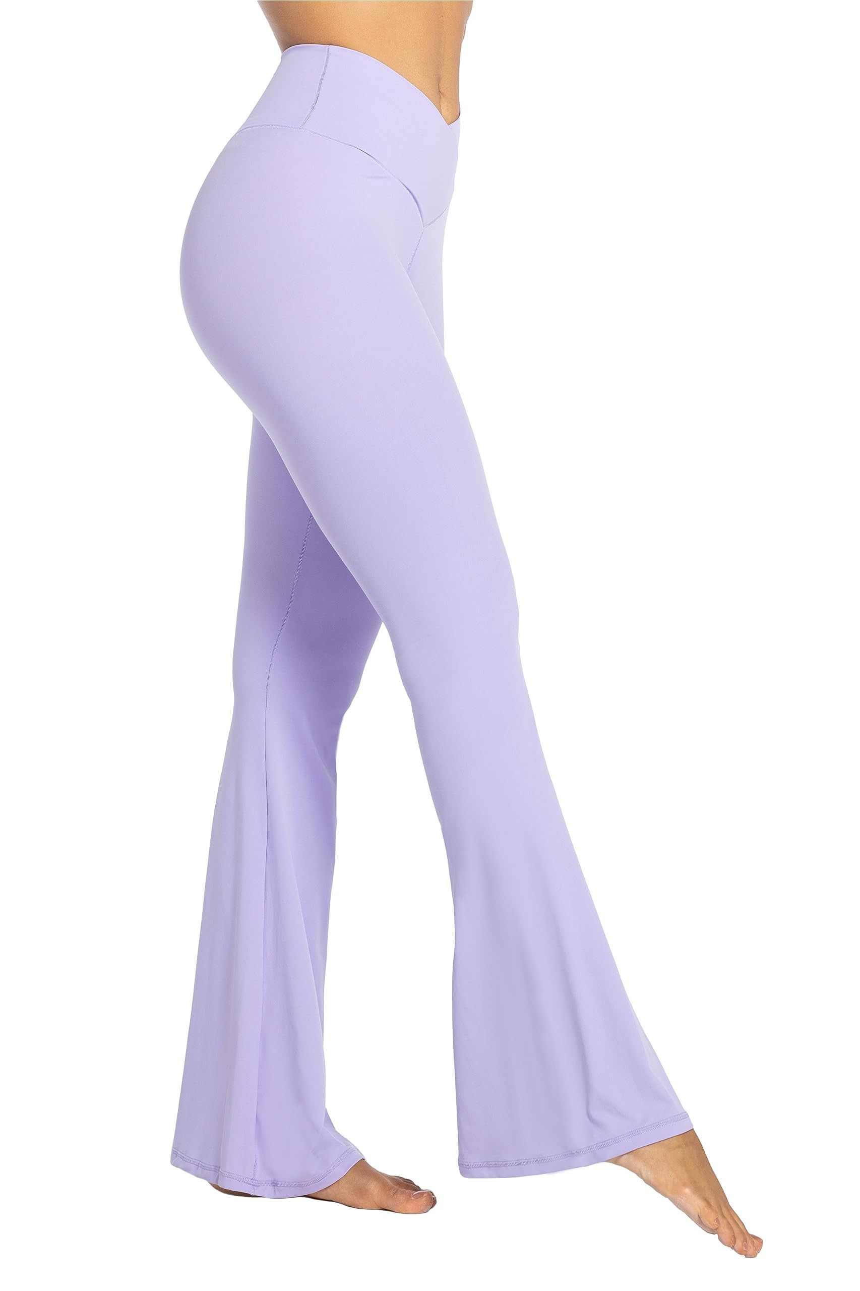 Vintage Flare Leggings, Crossover Yoga Pants with Tummy Control Size 34" / US 12 / IT 48 - 5 Thumbnail