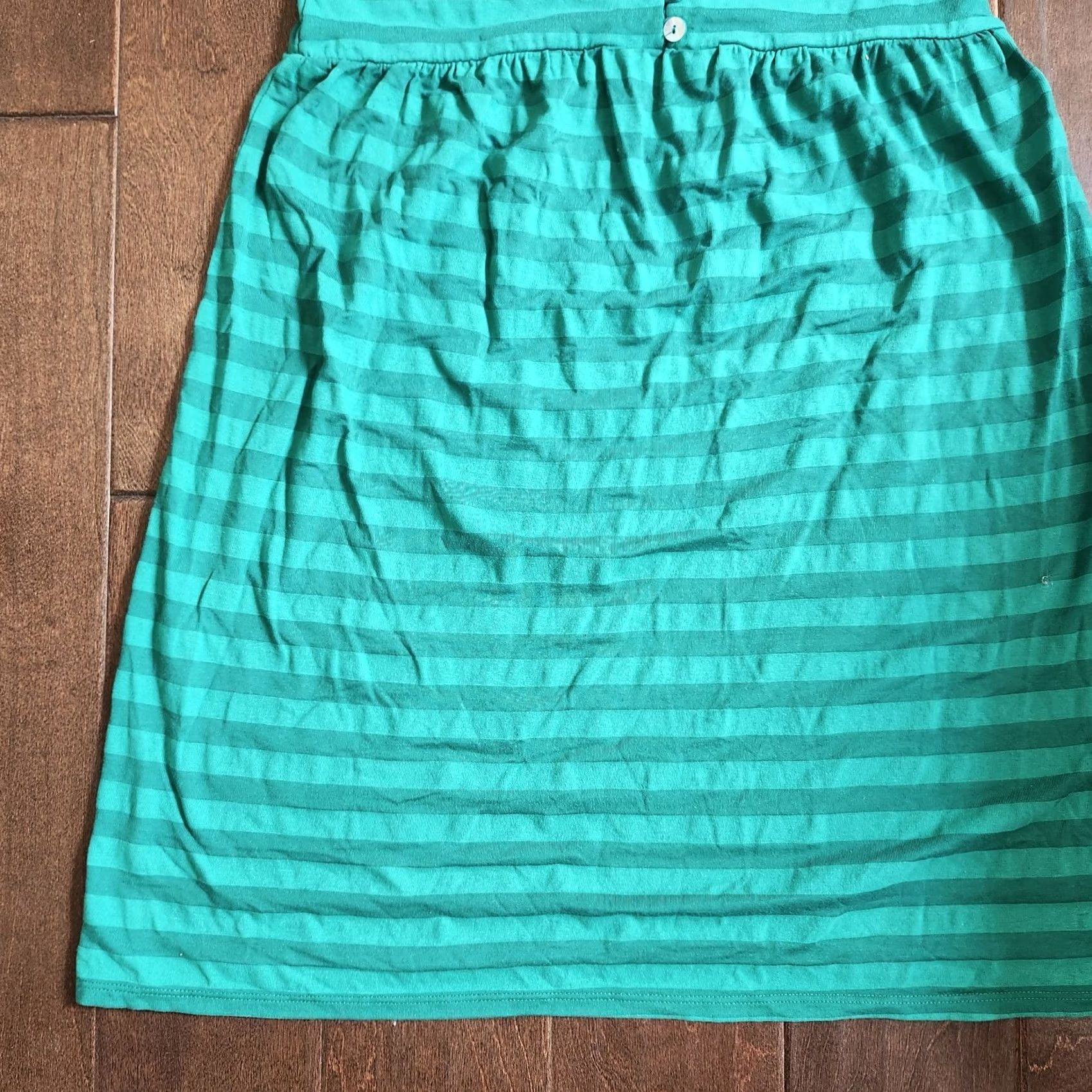 Vintage Eight Sixty Blouse Sleeveless Top Green Striped Pullover Women's M Casual, Travel, Party/Cocktail - Cotton Blend, Hand Wash Only, Regular Fit Size M / US 6-8 / IT 42-44 - 4 Thumbnail
