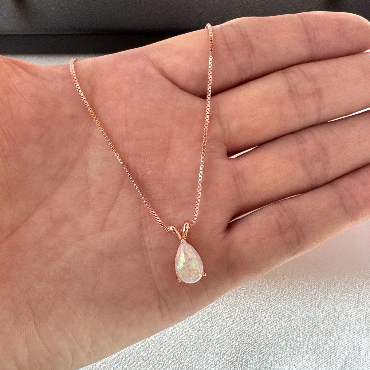 Other Teardrop Shape Pendant Necklace for Women Rose Gold Color Size ONE SIZE - 5 Thumbnail