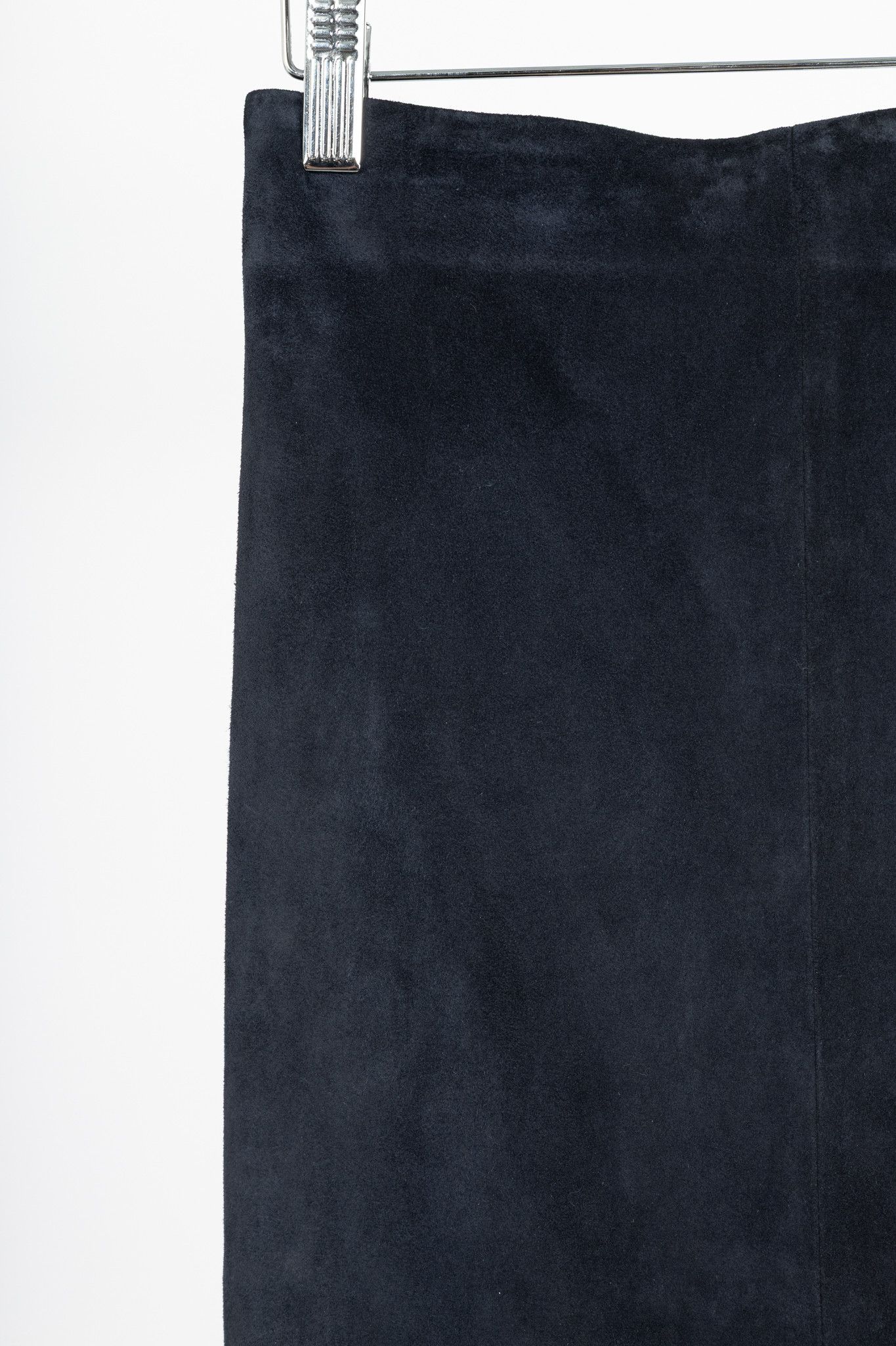 Brunello Cucinelli Brunello Cucinelli AW/16 Navy Suede Pencil Skirt Size 27" / US 4 / IT 40 - 4 Thumbnail