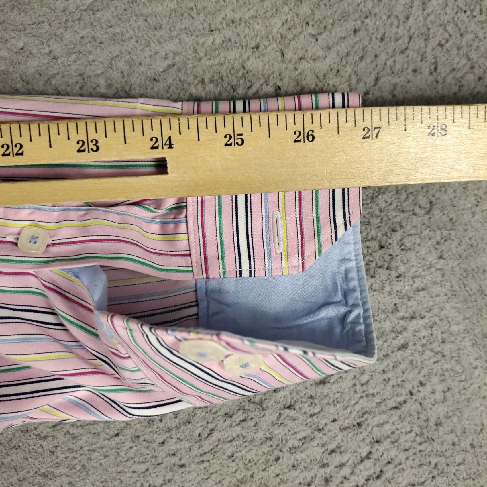 BUGATCHI Bugatchi Shirt Mens XL Pink Striped Button-Up Long Sleeve Regular Fit Vintage No Size US XL / EU 56 / 4 - 6 Thumbnail