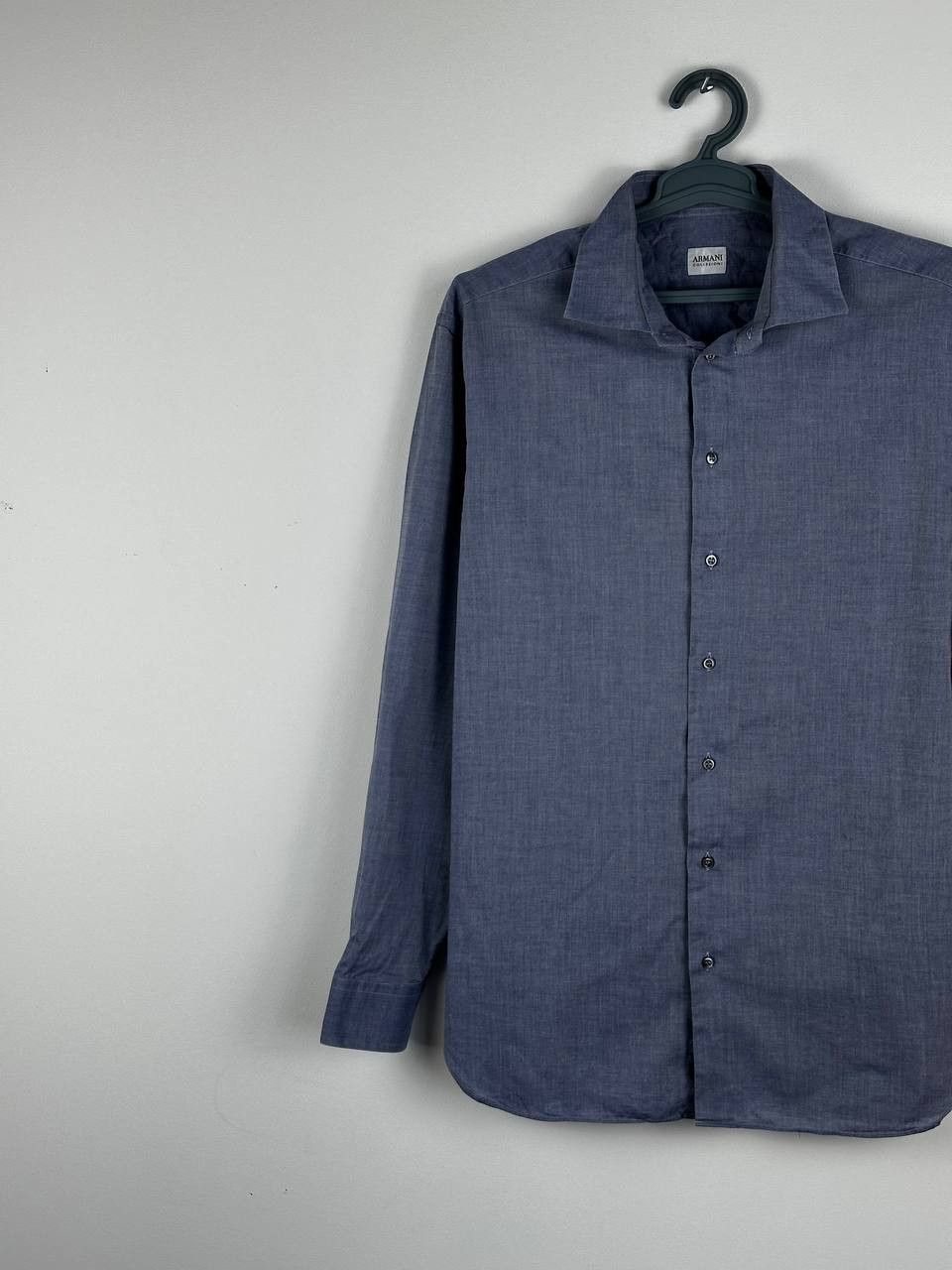 Armani Collezioni Armani Collezioni Point Collar Luxury Shirt Size US XL / EU 56 / 4 - 3 Thumbnail
