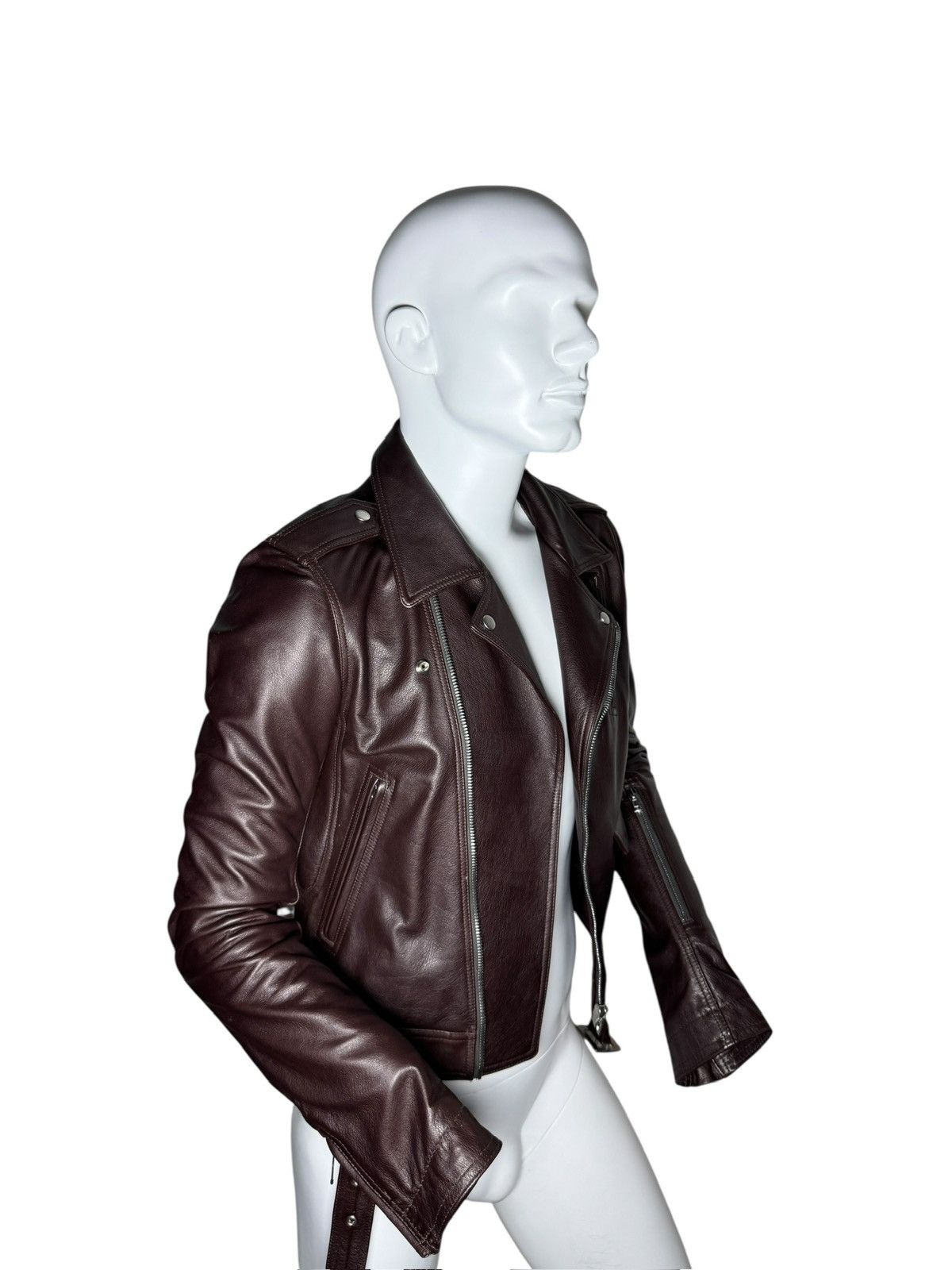 Rick Owens Rick Owens Oxblood Leather Bomber Jacket Size US M / EU 48-50 / 2 - 2 Thumbnail