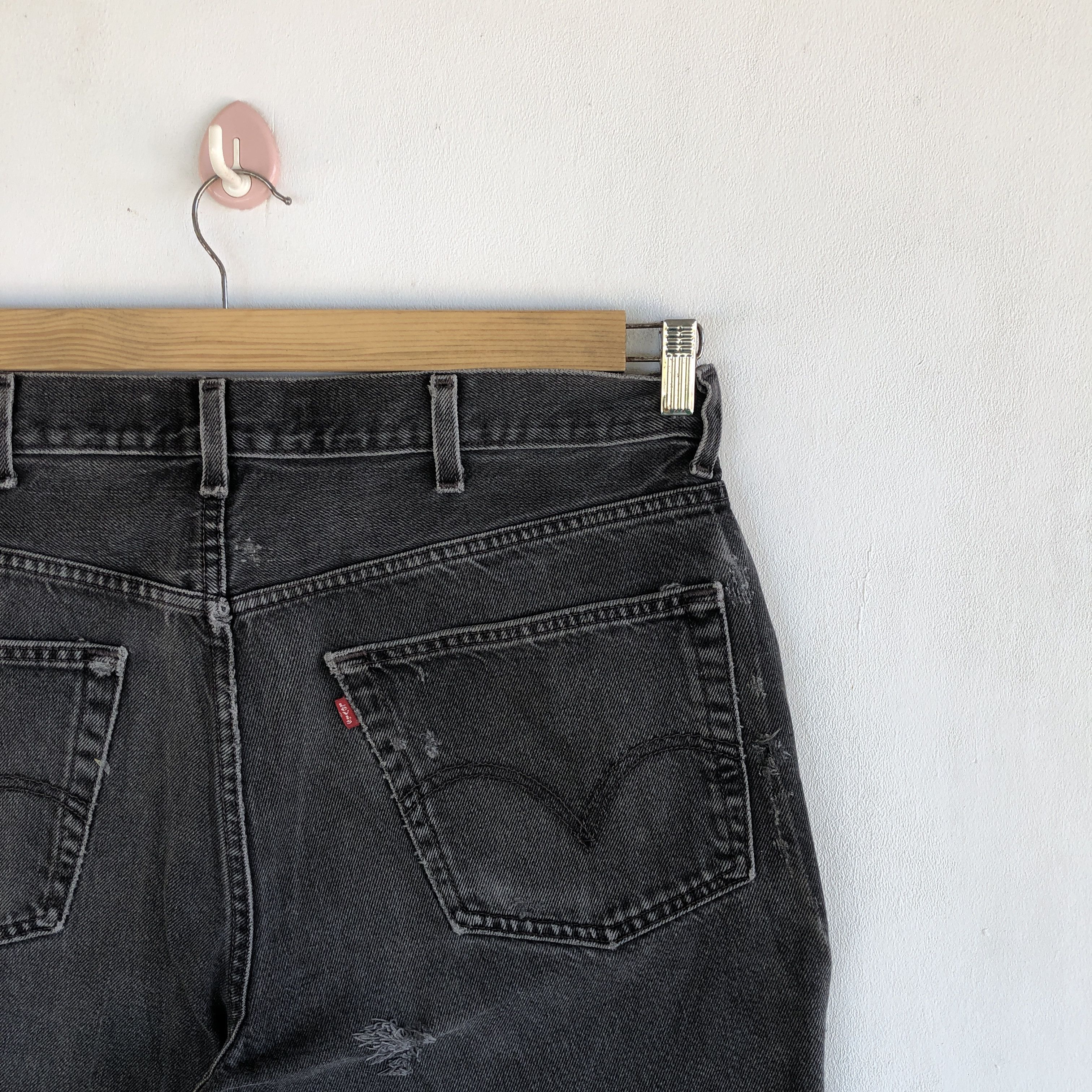 Levi's Vintage Levis 550 Jeans Faded Black Grunge Levi's Denim Size US 36 / EU 52 - 5 Thumbnail