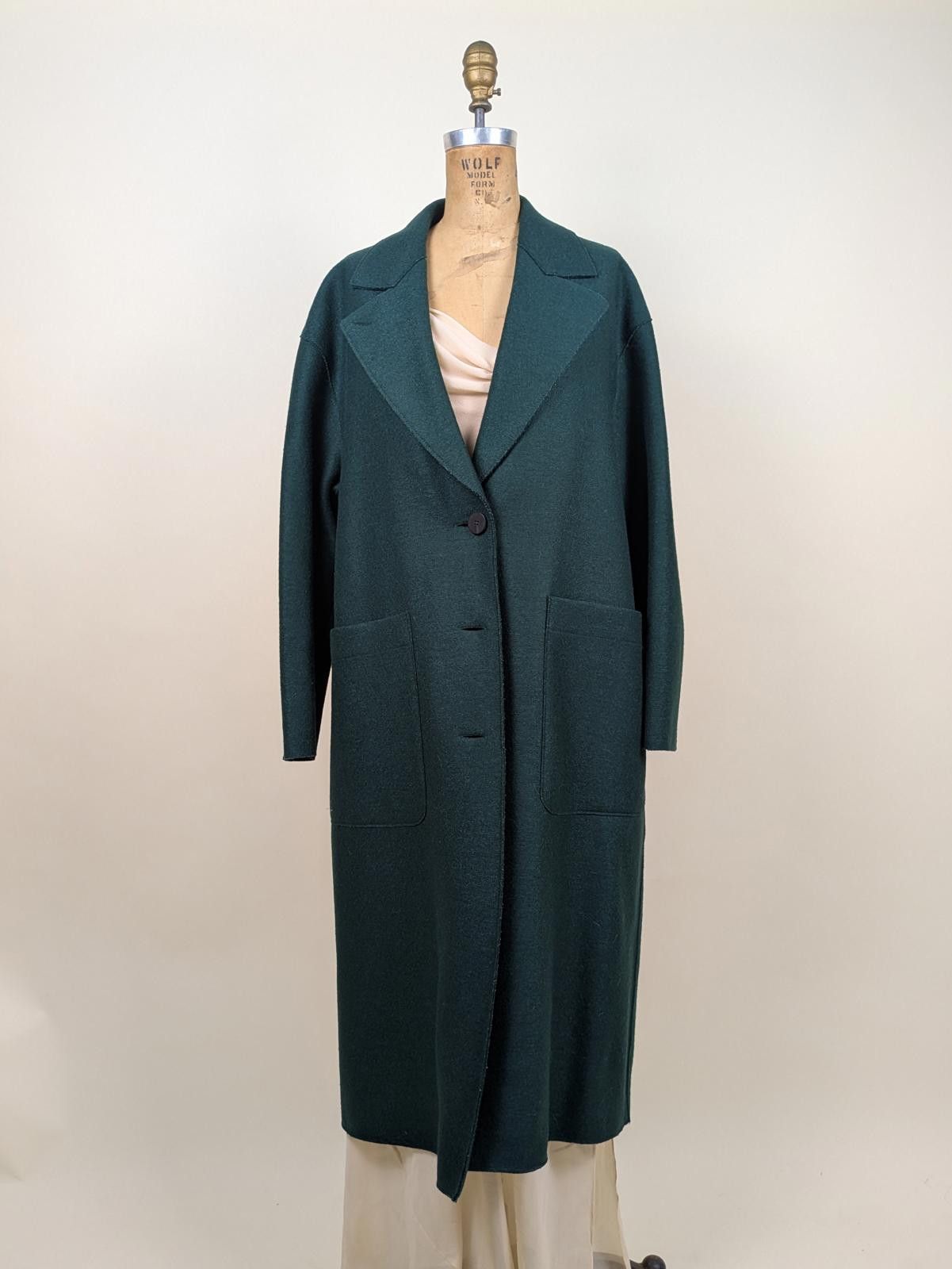 Harris Wharf London oversized green pressed wool coat Size S / US 4 / IT 40 - 1 Thumbnail