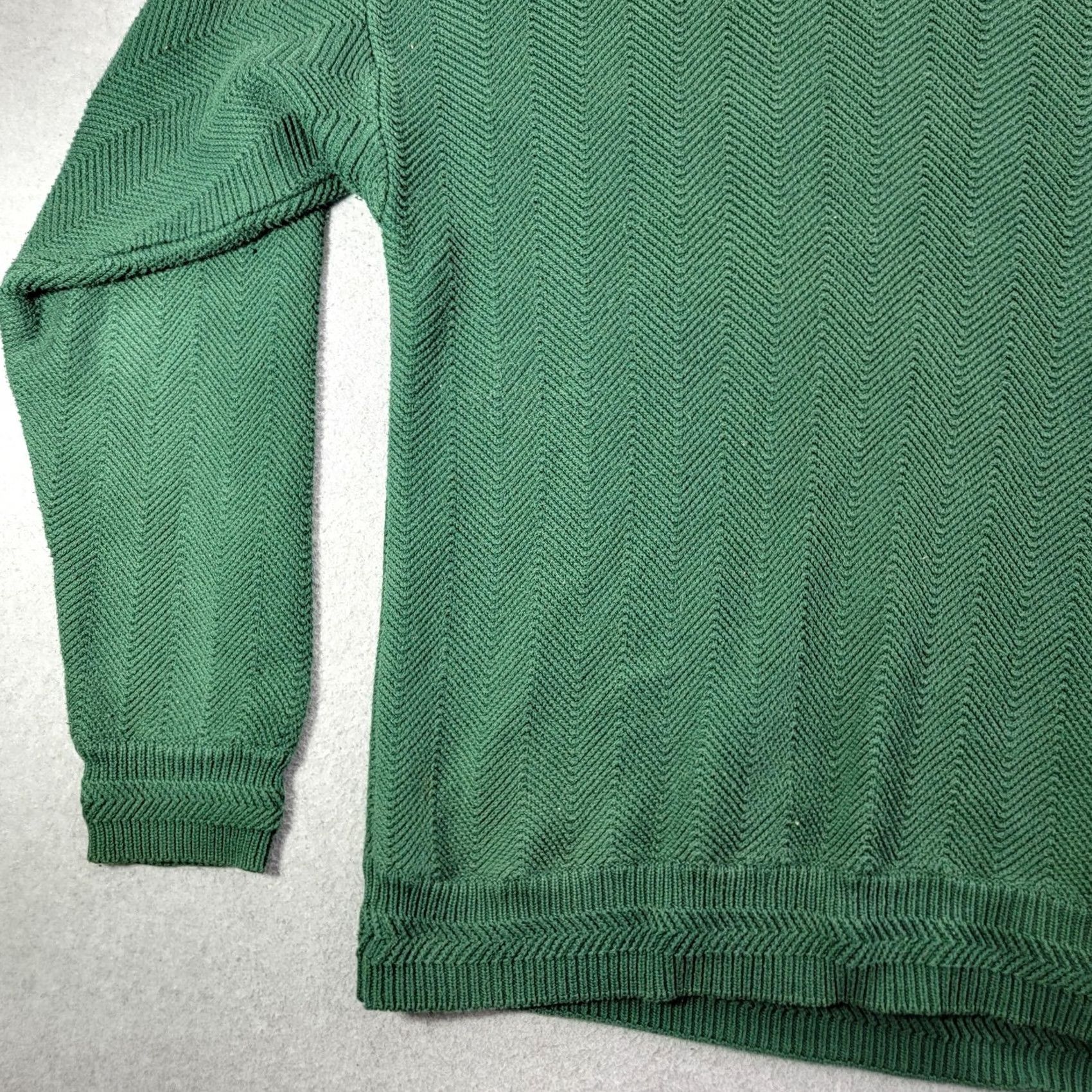 Ralph Lauren Chaps Ralph Lauren Sweater Mens Large Green Herringbone Crew Neck Pullover Logo Size US L / EU 52-54 / 3 - 4 Thumbnail