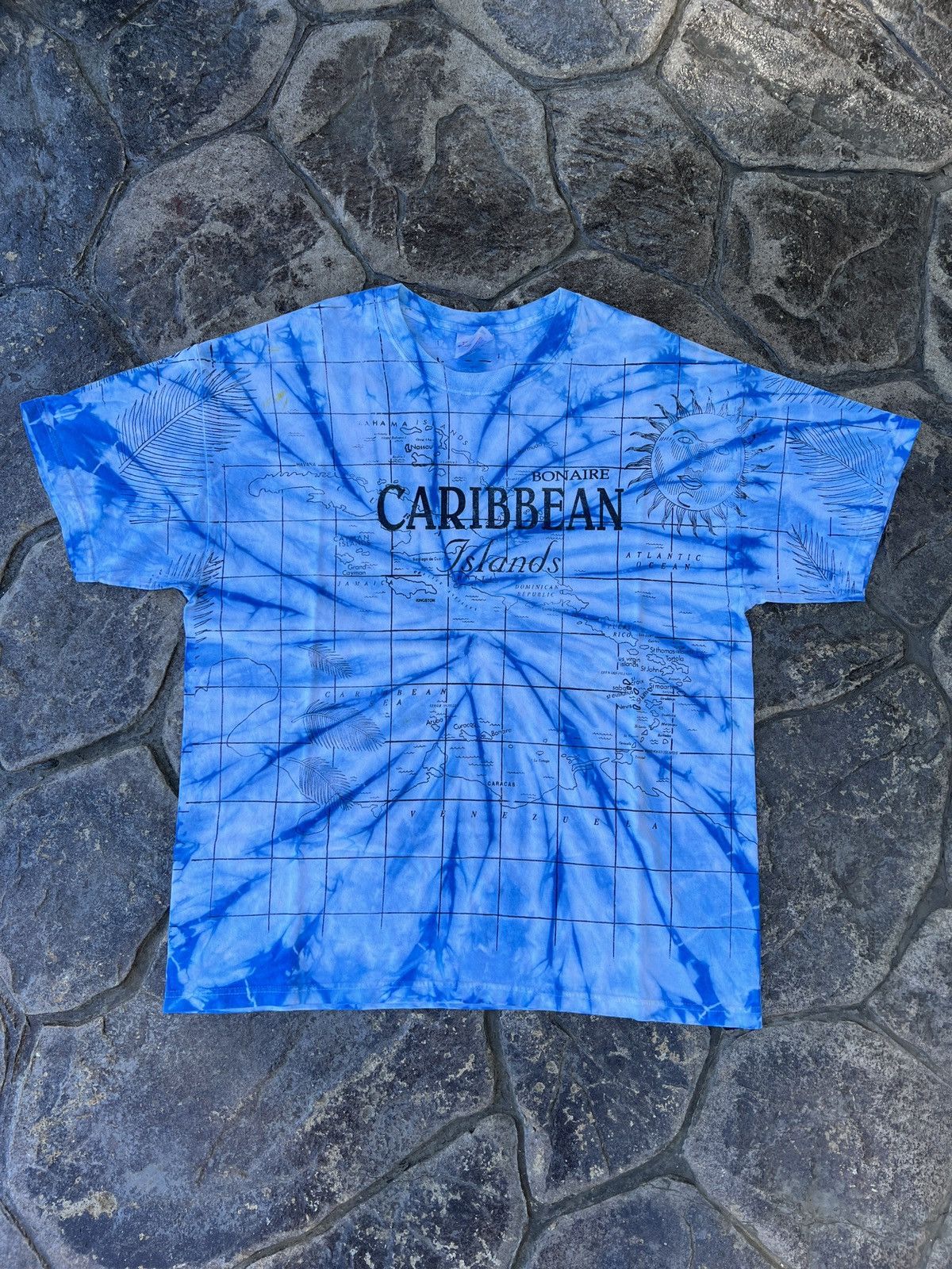 Hanes × Vintage Vintage AOP Caribbean Islands Tie Dye Shirt Size US XL / EU 56 / 4 - 1 Thumbnail