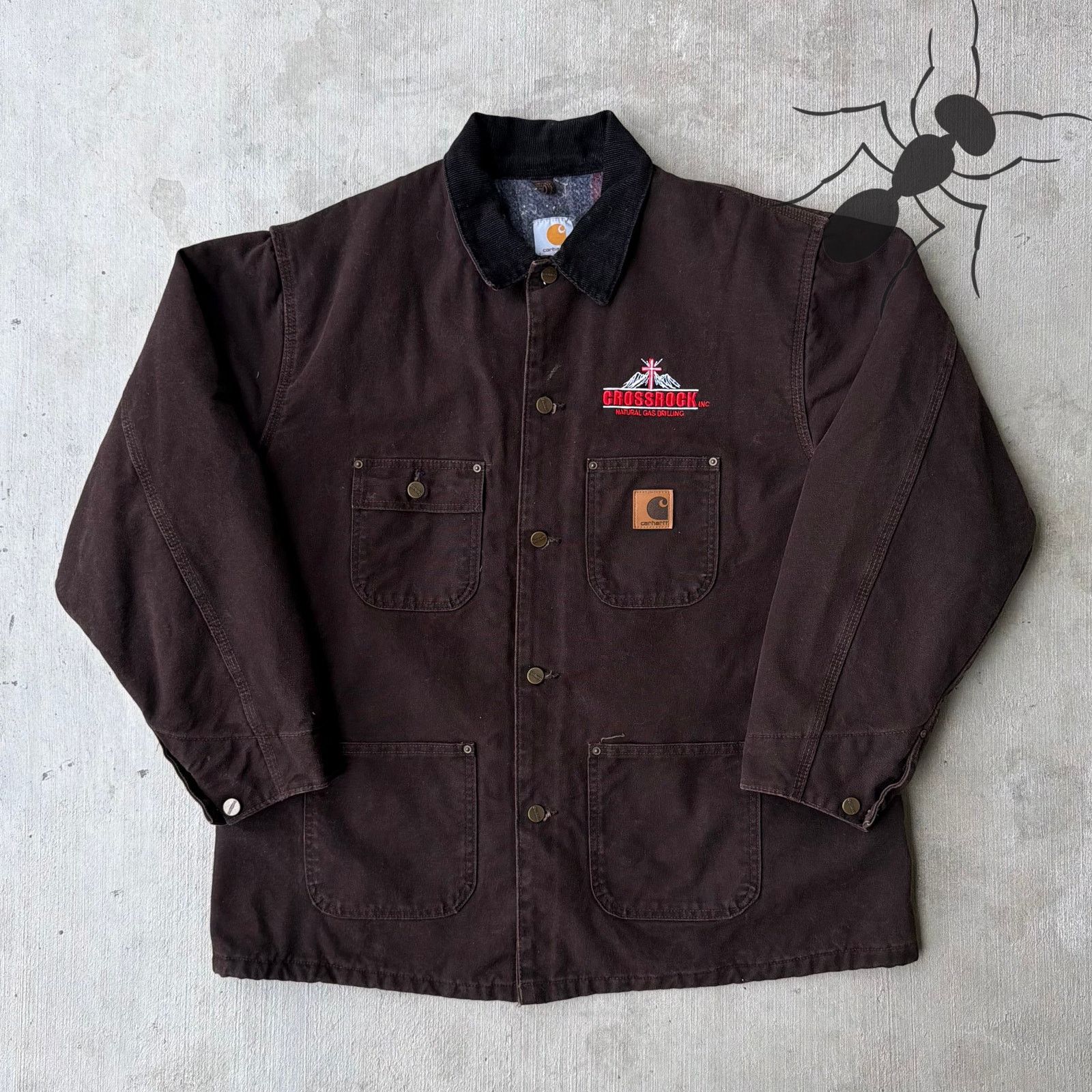 Carhartt × Vintage Carhartt C02 DKB brown button up chore work wear jacket Size US XL / EU 56 / 4 - 1 Thumbnail