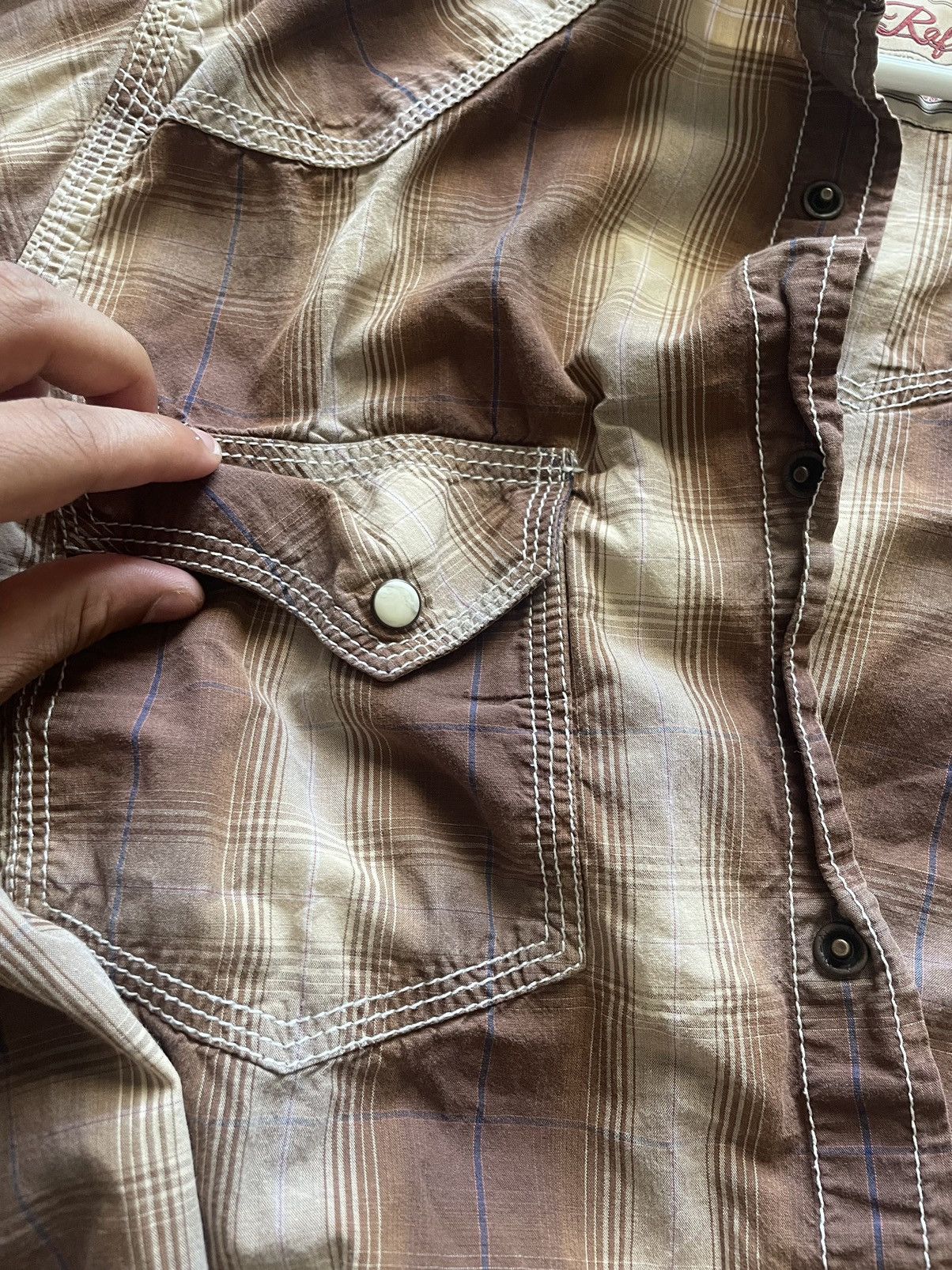 Vintage Vintage Button Up Brown Cropped Size US M / EU 48-50 / 2 - 5 Thumbnail