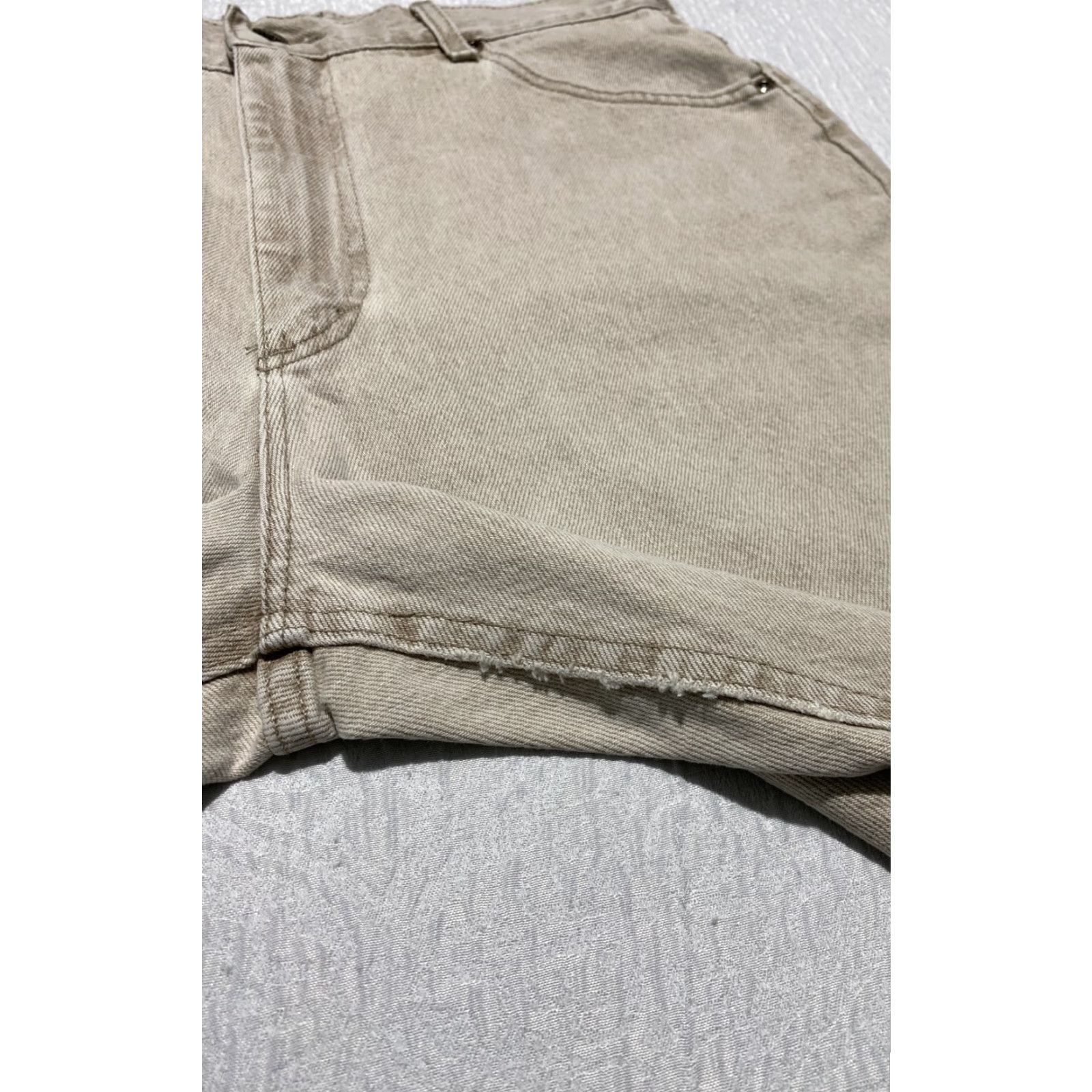 Lee VINTAGE Lee Jeans Womens Size 16 Petite Beige Tapered 28in Inseam Denim 5-Pocket USA Size 38" / US 16 / IT 52 - 5 Thumbnail