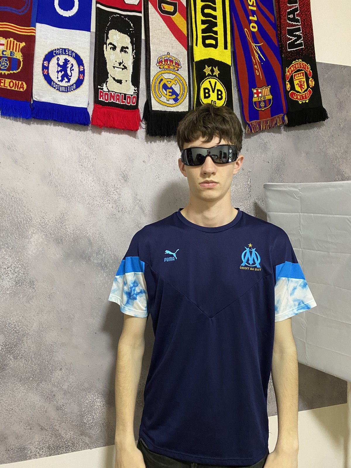 Puma Puma Olympique Marseille 2021 Training Soccer Jersey Y2K Size US L / EU 52-54 / 3 - 1 Thumbnail