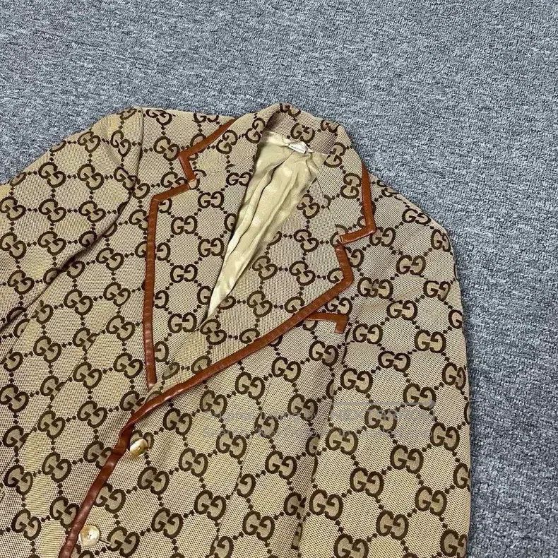 Gucci Gucci Full-printed old-fashioned leather-stitched suit jac Size US S / EU 44-46 / 1 - 3 Thumbnail