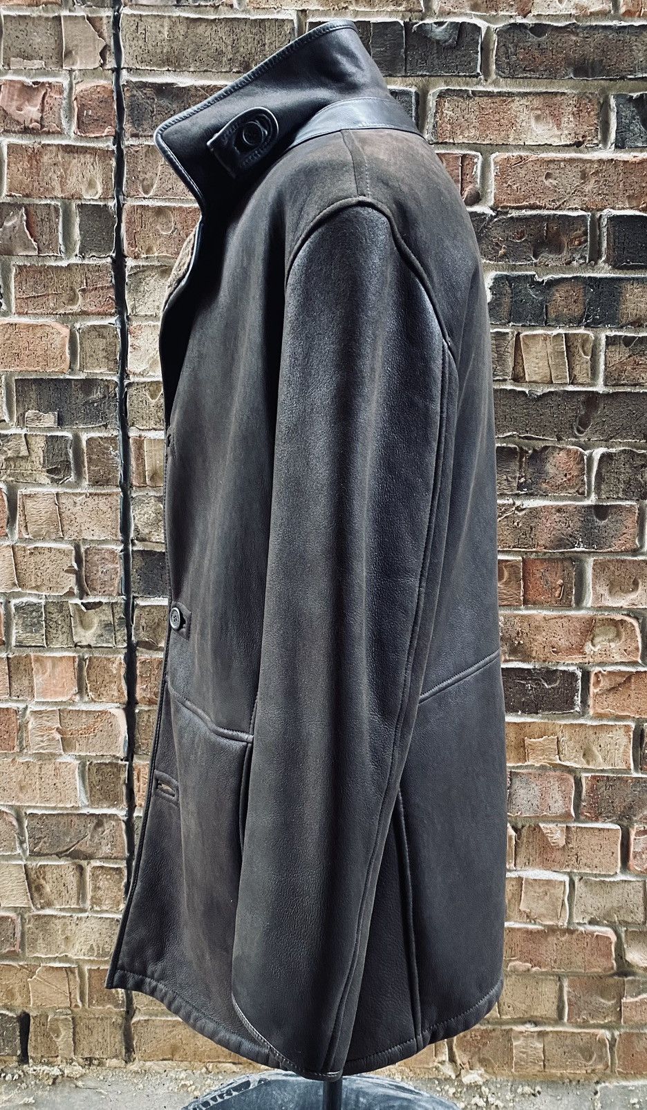 Ermenegildo Zegna Zegna 🇮🇹 brown suede full Sherpa lined car coat 50 VGC Size US M / EU 48-50 / 2 - 6 Thumbnail