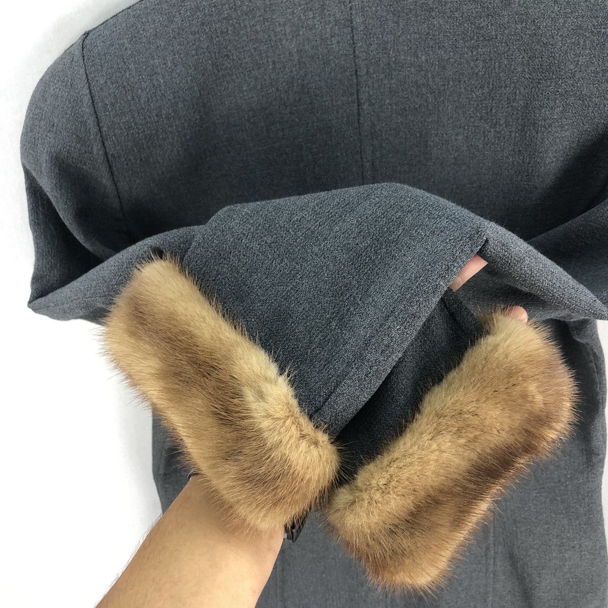 Hiroko Koshino Homme Vintage 00’s EmilToh Mink Fur 4 Pocket Blazer Jacket Size S / US 4 / IT 40 - 9 Thumbnail