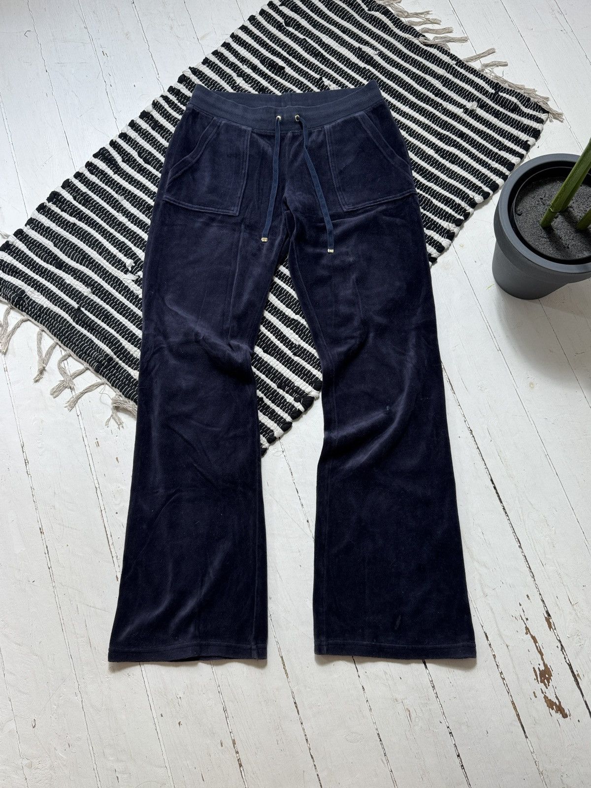 Juicy Couture VINTAGE VELOUR JUICY COUTURE 2000s NAVY TRACKSUIT Size M / US 6-8 / IT 42-44 - 8 Thumbnail