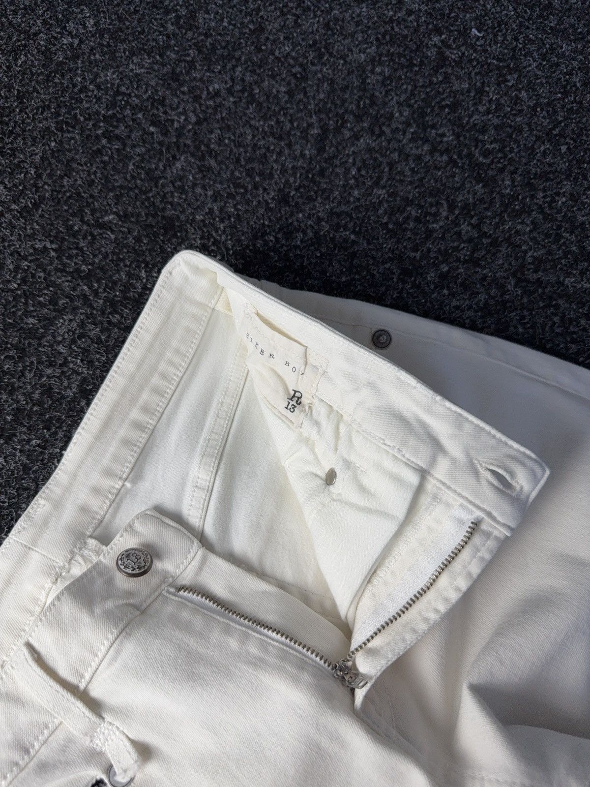 R13 Vintage Retro R13 White Denim pants jeans Italy y2k Size 30" / US 8 / IT 44 - 8 Thumbnail