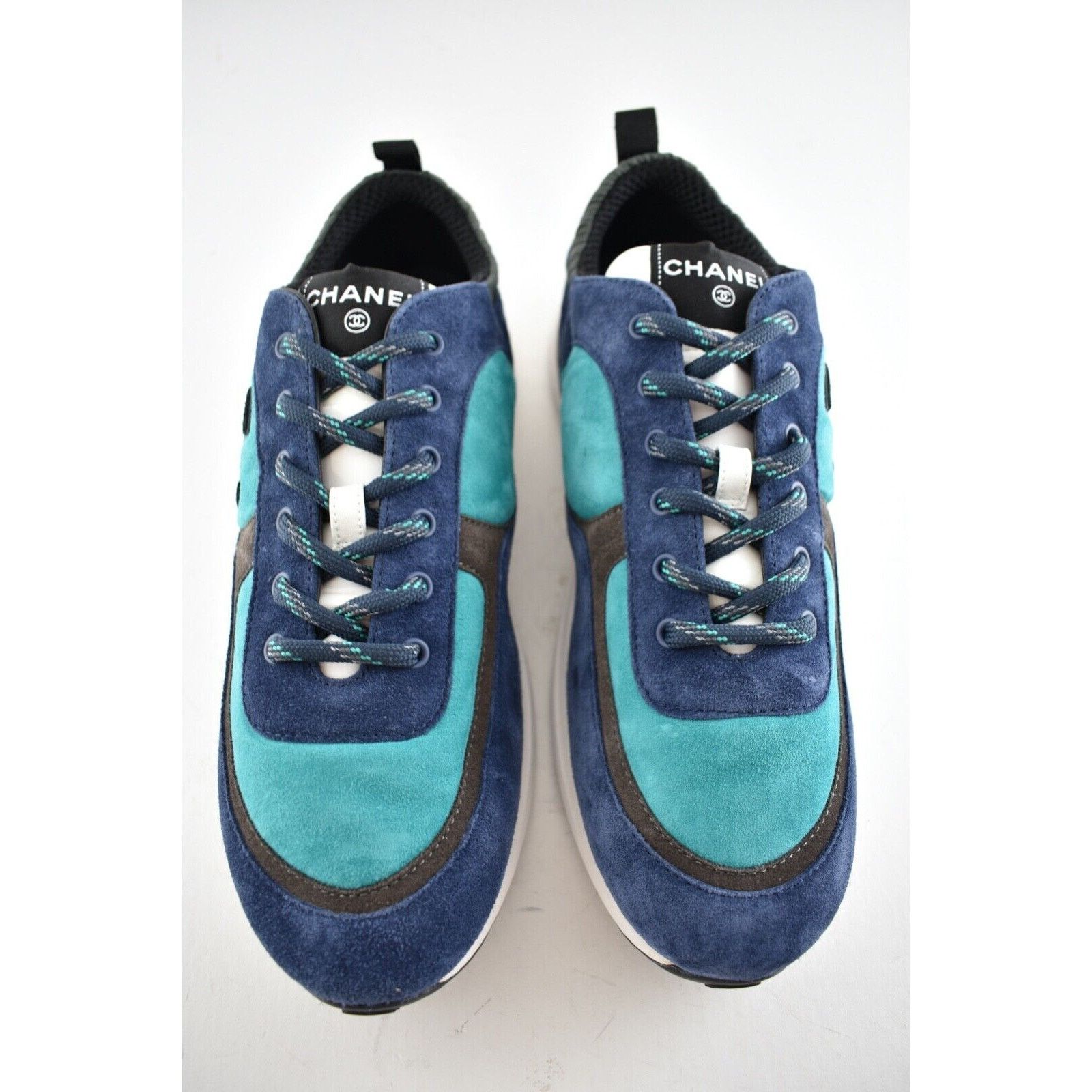 Chanel Chanel 21K Mens CC Logo Lace Low Top Trainer Sneaker 44 11 Size US 11 / EU 44 - 5 Thumbnail