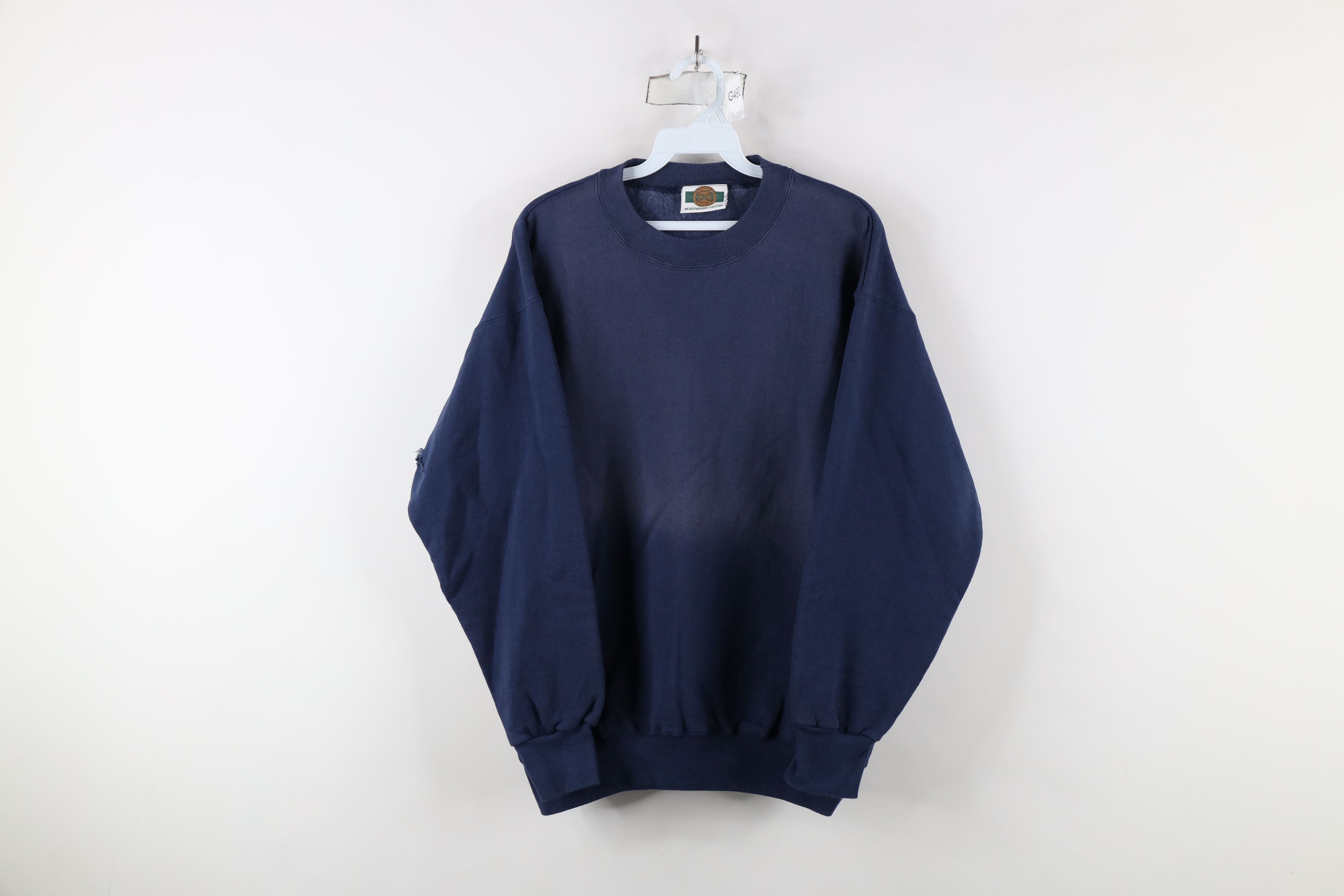 Spalding × Vintage Vintage 90s Spalding Faded Heavyweight Sweatshirt Cotton USA Size US M / EU 48-50 / 2 - 1 Thumbnail