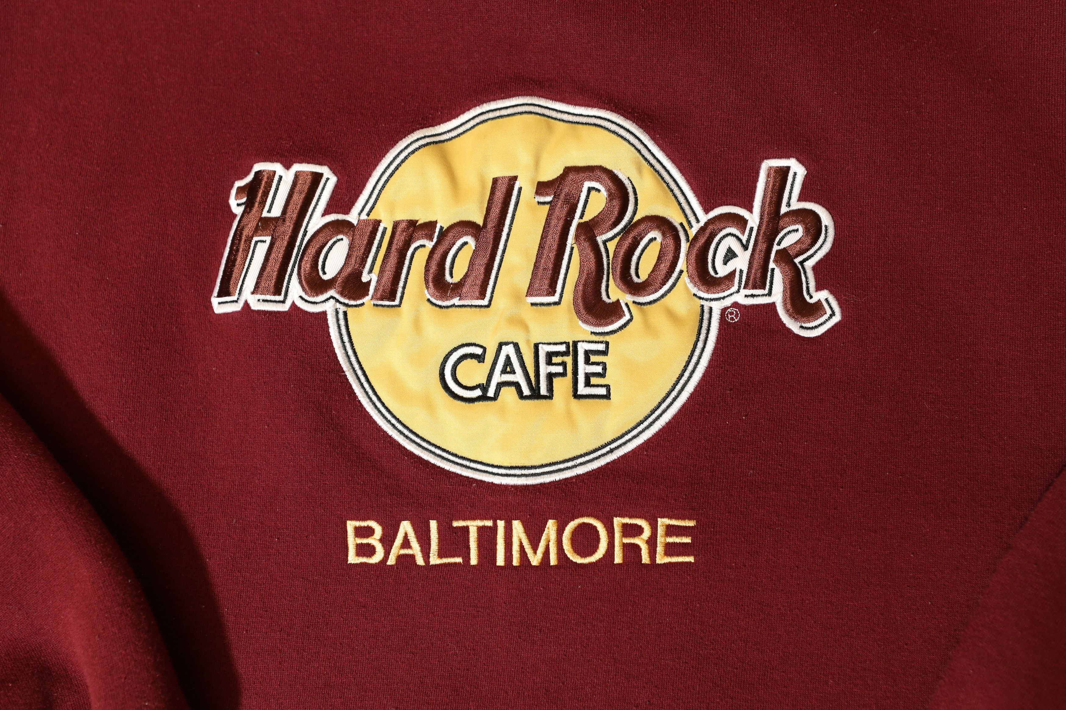 Hard Rock Cafe × Vintage Vintage 90s Hard Rock Cafe Baltimore Crewneck (XL) Size US XL / EU 56 / 4 - 4 Thumbnail