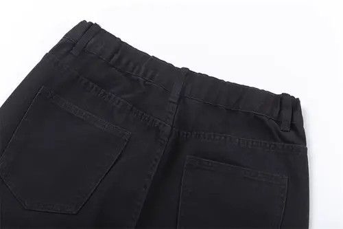 Japanese Brand × Jean Trendy men's solid color simple versatile loose flared jeans Size US 32 / EU 48 - 4 Thumbnail