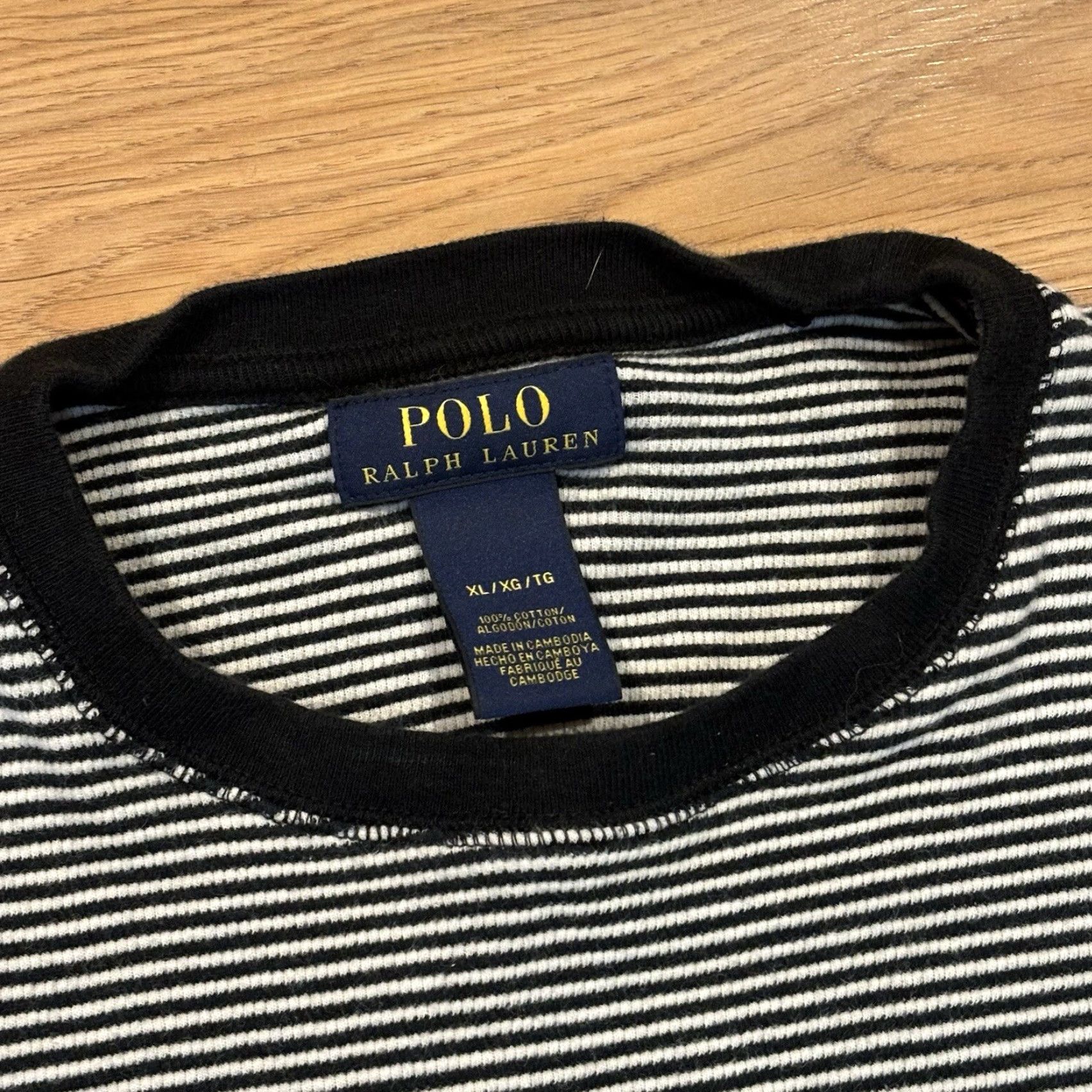 Polo Ralph Lauren Polo Ralph Lauren Thermal Shirt Black White Long Sleeve Waffle Knit Men’s XL Shirt Size US XL / EU 56 / 4 - 7 Thumbnail