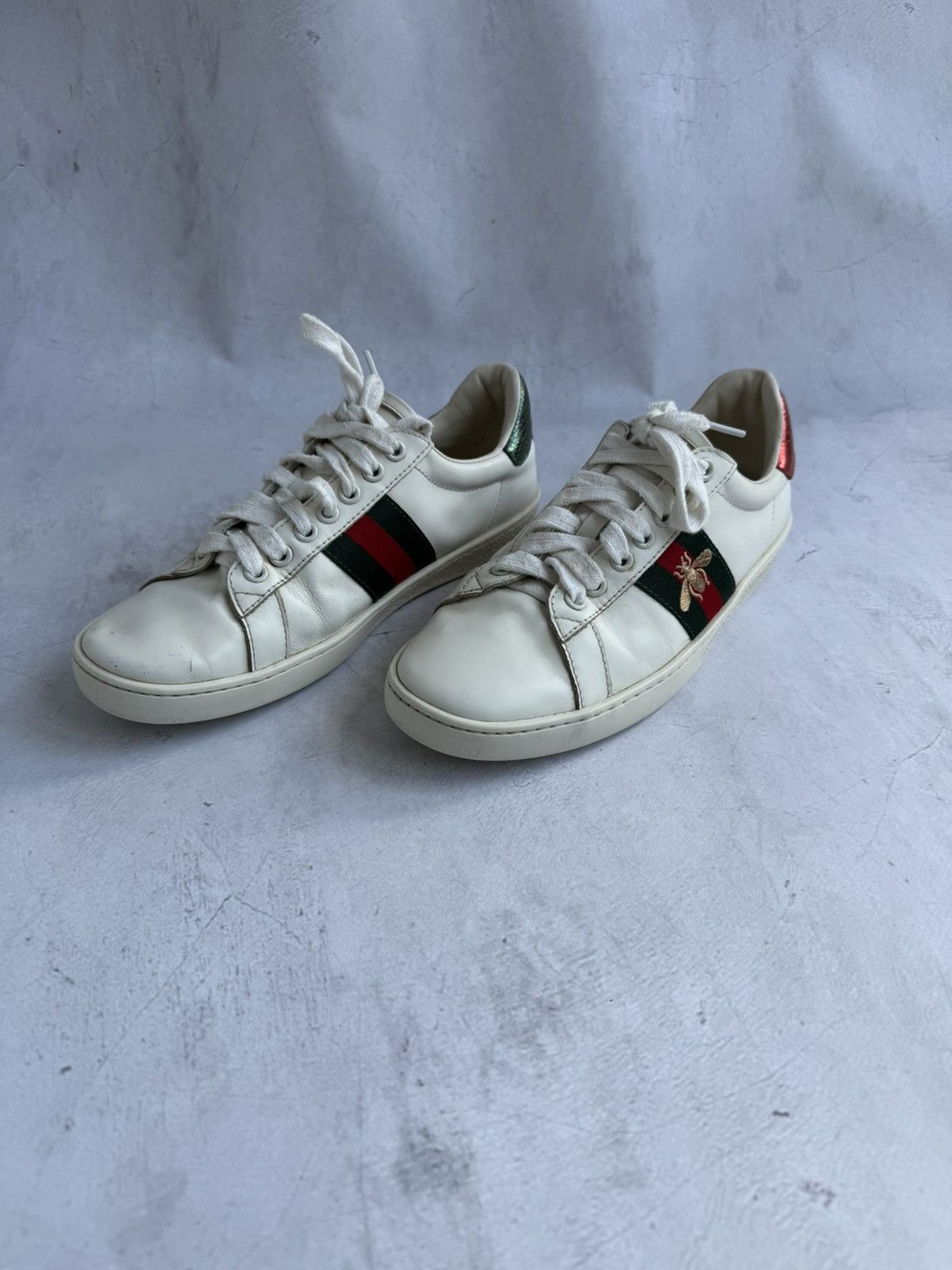 Gucci Gucci Sneakers Shoes White Leather Size US 10 / IT 40 - 3 Thumbnail
