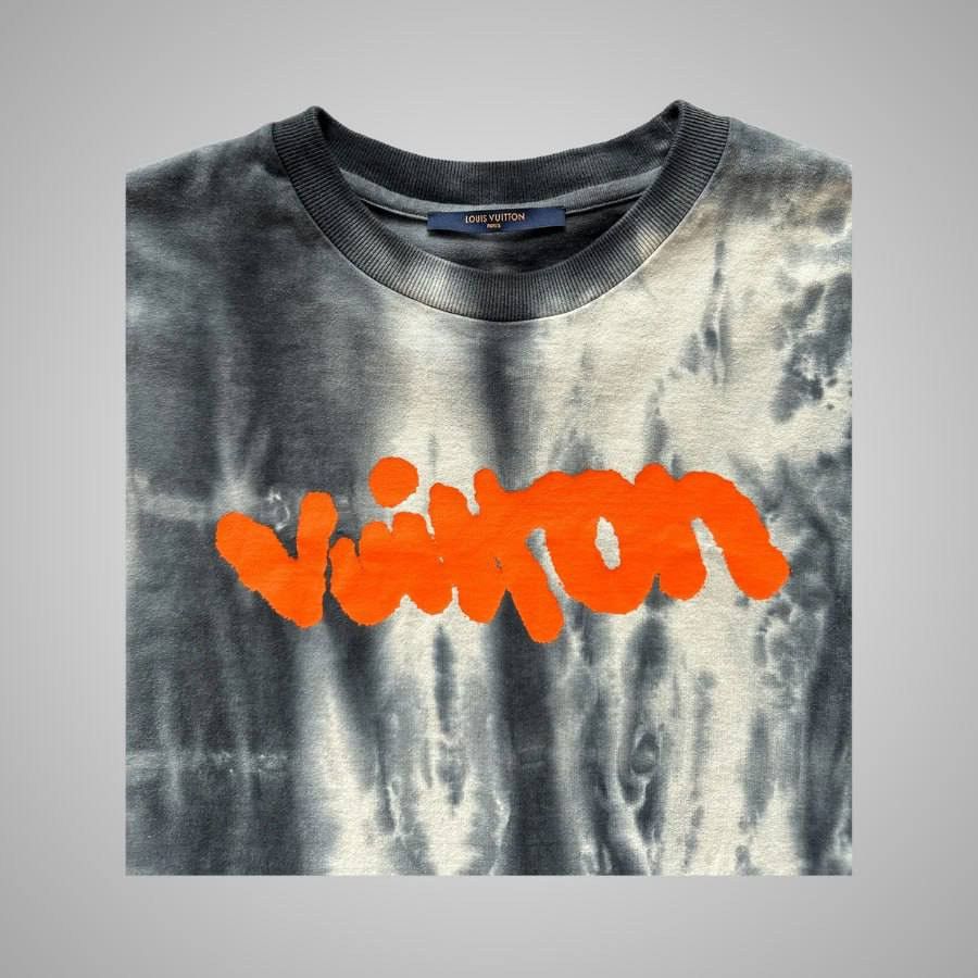Louis Vuitton LOUIS VUITTON TIE DYE ORANGE SIGNATURE T-SHIRT Size US M / EU 48-50 / 2 - 2 Thumbnail