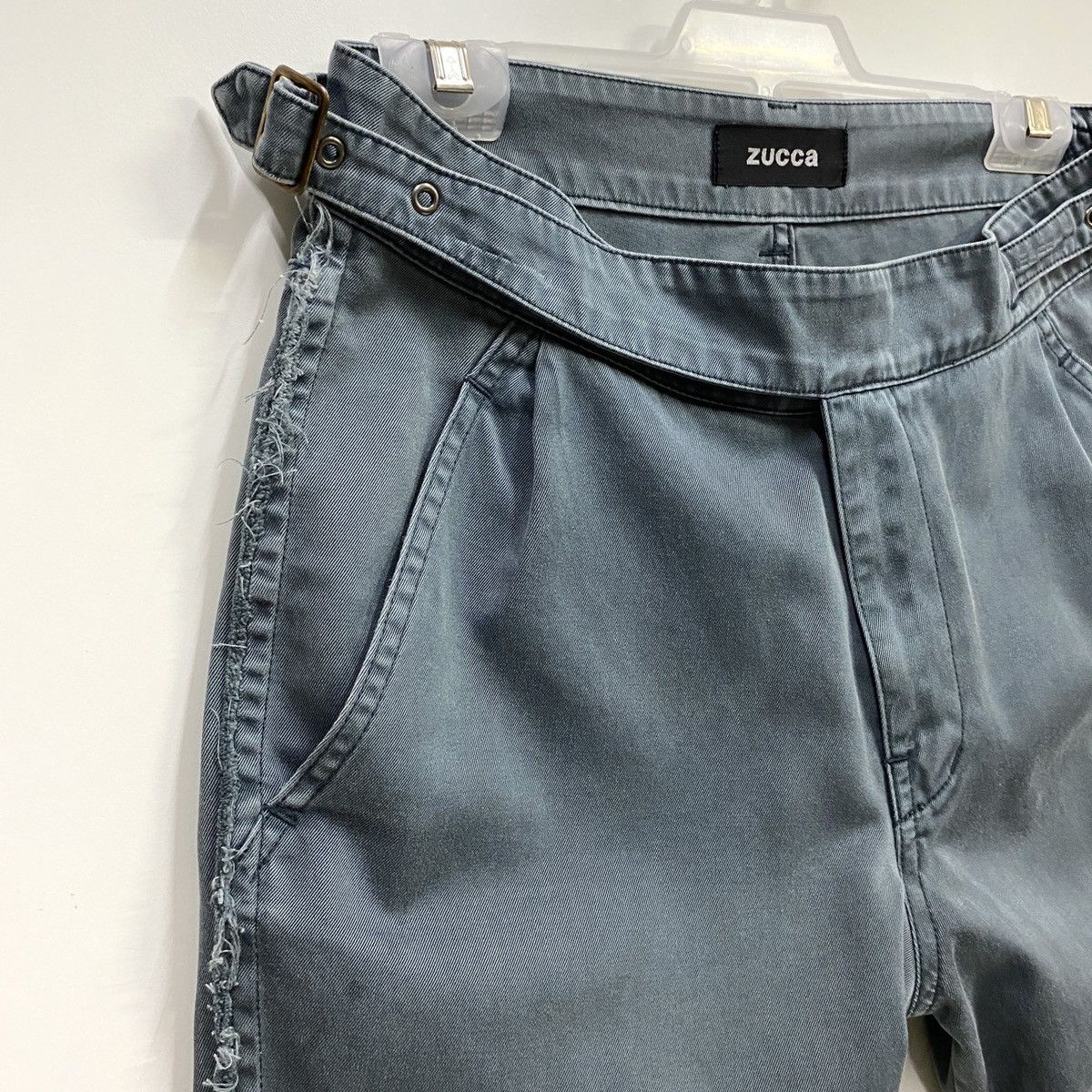 CABANE de ZUCCa × Issey Miyake × Zucca Zucca Trousers Distressed Streetwear Buckle Belted Waist Size US 30 / EU 46 - 5 Thumbnail