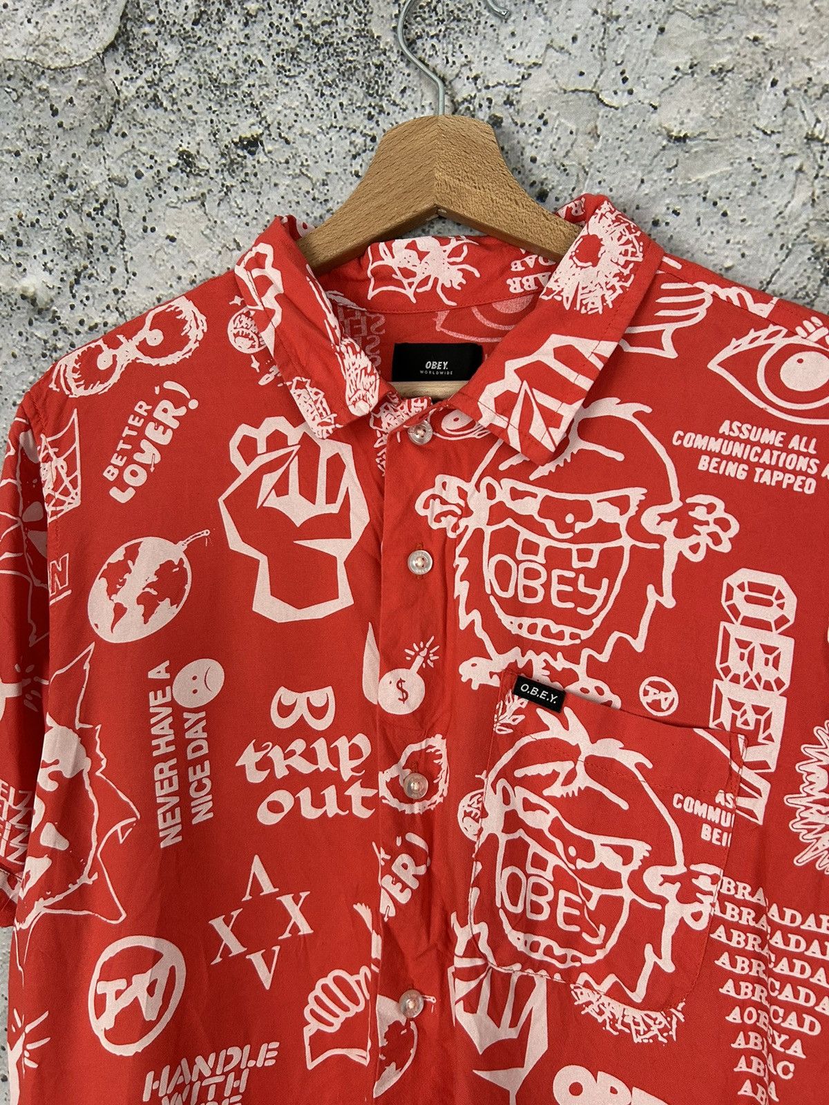 Obey Obey Viscose Shirt Streetwear Rap Y2K Drill Skateboarding Size US S / EU 44-46 / 1 - 3 Thumbnail