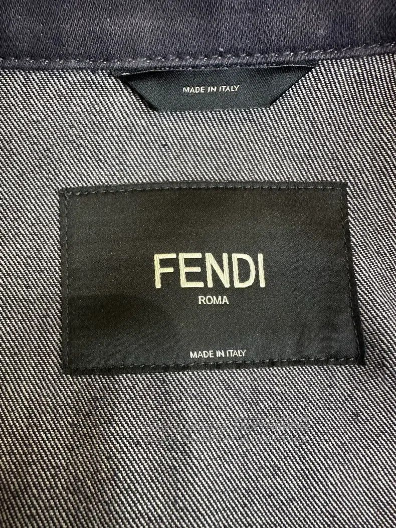 Fendi Fendi Logo Workwear Jacket Denim Outerwear Size US M / EU 48-50 / 2 - 6 Thumbnail