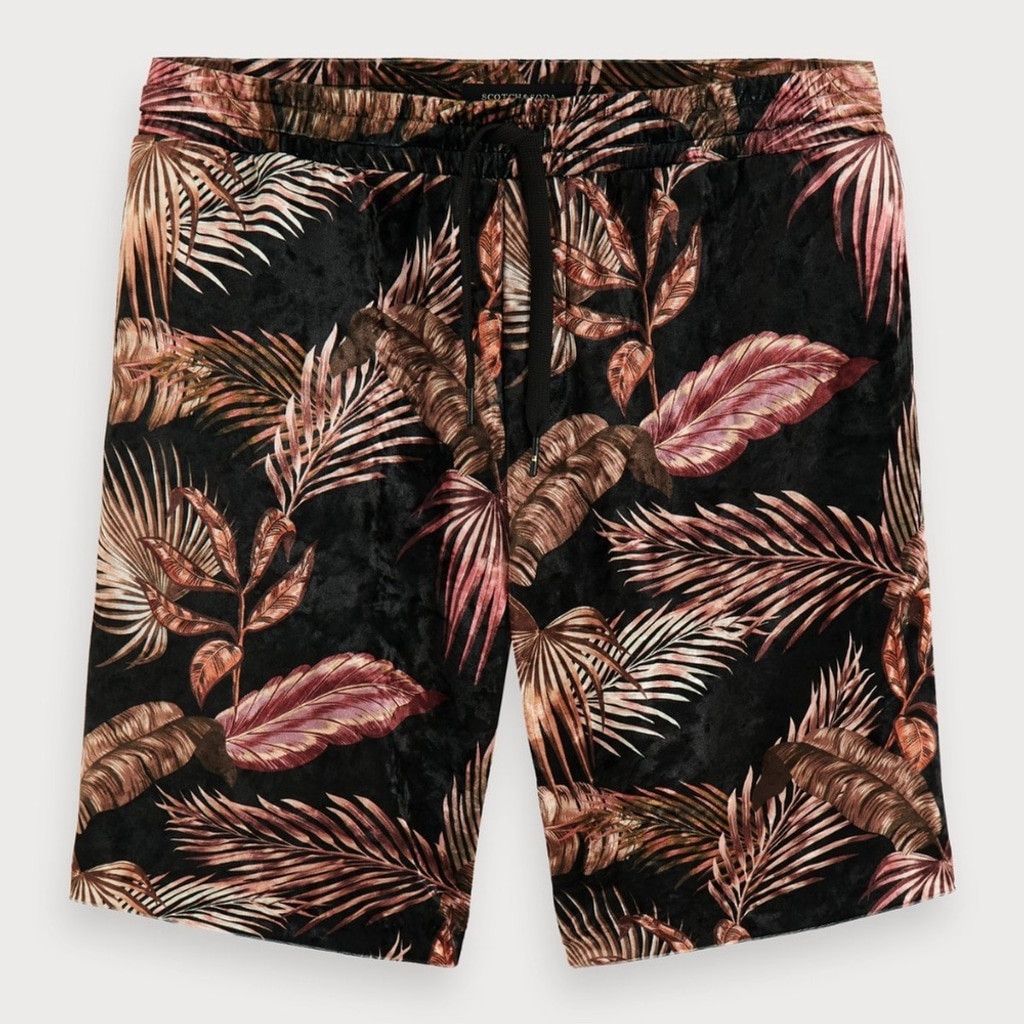 Scotch & Soda SCOTCH & SODA Men's Palm Print Velour Shorts - LARGE Size US 34 / EU 50 - 3 Thumbnail