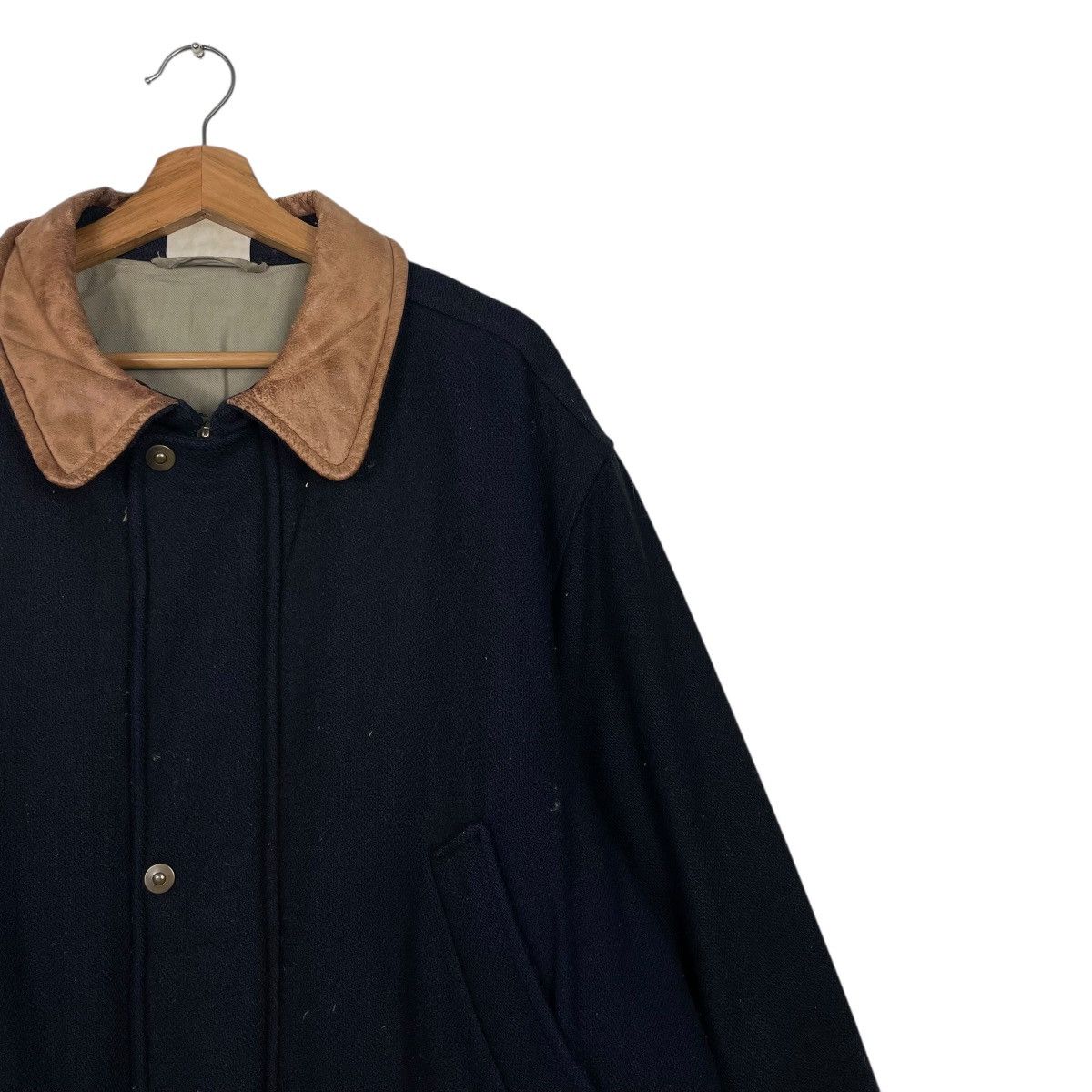 Marlboro Vintage Marlboro Wool Jacket With Leather Collar Size US L / EU 52-54 / 3 - 5 Thumbnail