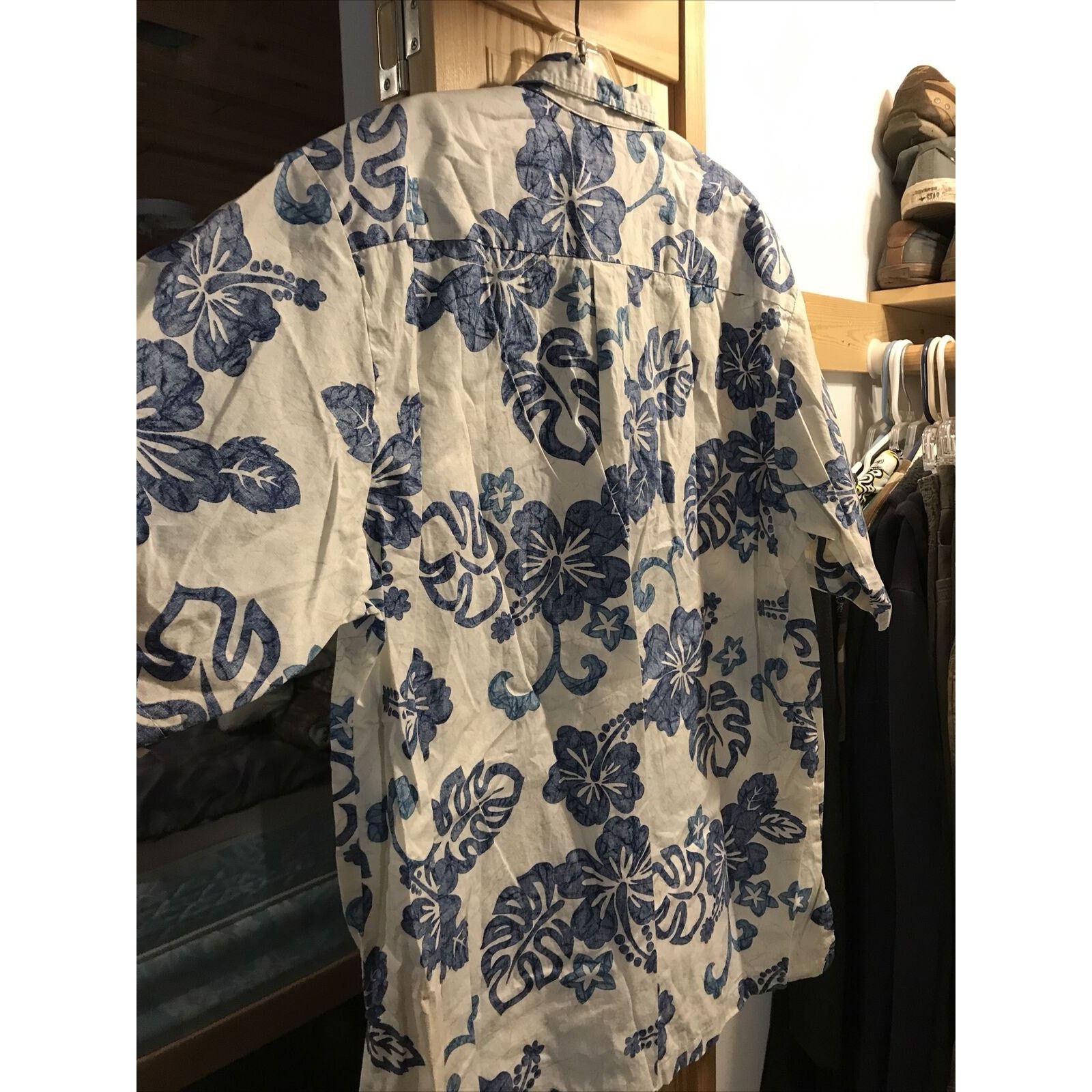 Other Malihini Vintage Mens L Blue Floral SS Button Hawaiian Shirt Size US L / EU 52-54 / 3 - 12 Thumbnail