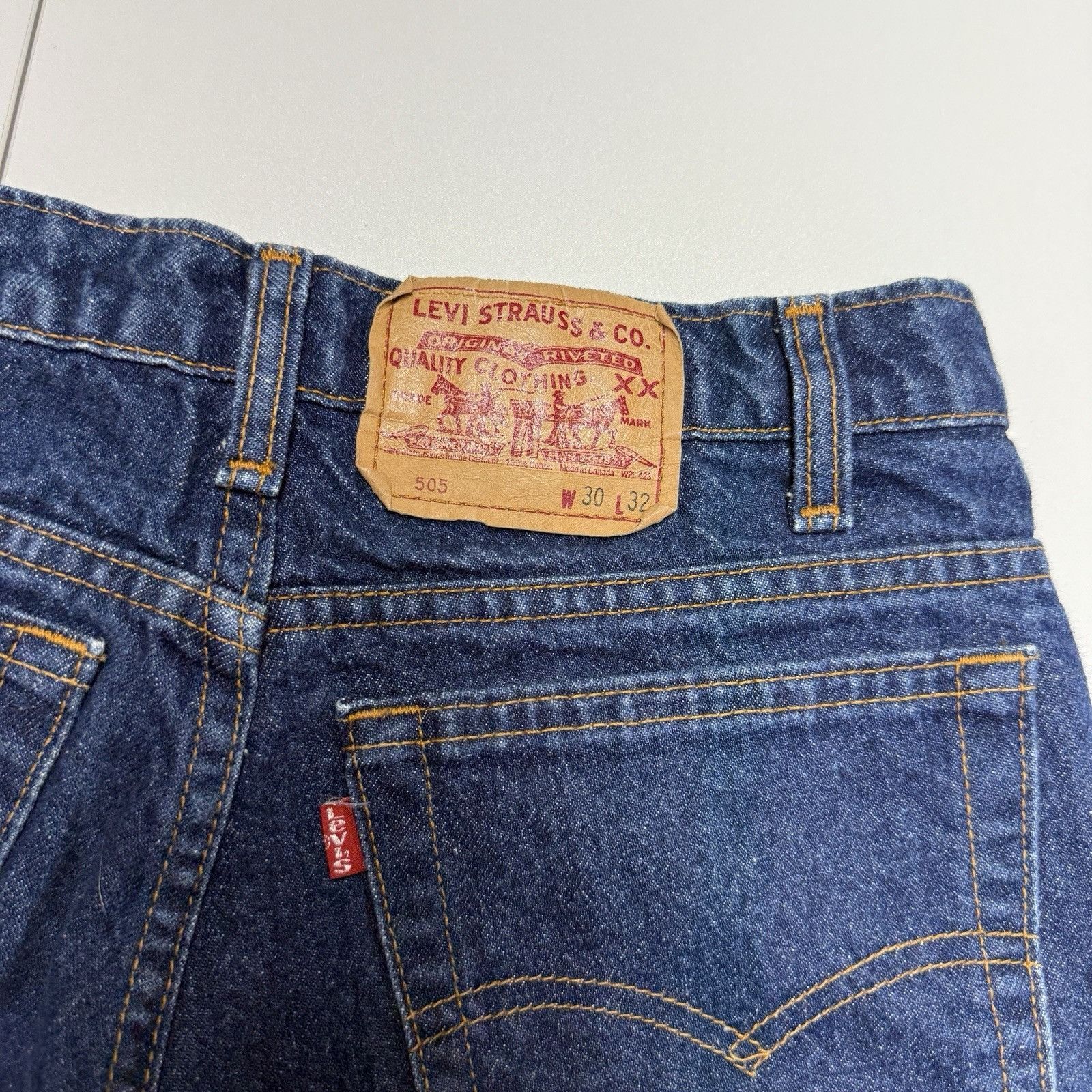 Levi's Vintage Levi's 505 Jeans Mens 30x32 (28x32) Dark Wash Canada Size US 30 / EU 46 - 5 Thumbnail