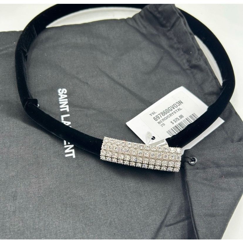Yves Saint Laurent Saint Laurent ysl women's Black Velvet Choker necklace Size ONE SIZE - 1 Thumbnail