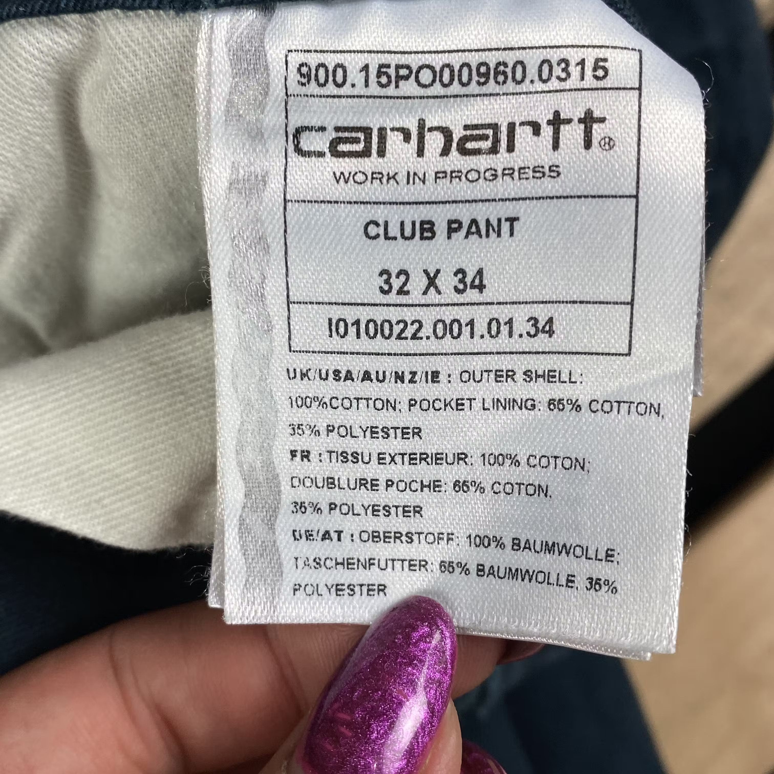 Carhartt × Carhartt Wip × Vintage Mens Pants Chinos Carhartt Size 32 Size US 32 / EU 48 - 6 Thumbnail