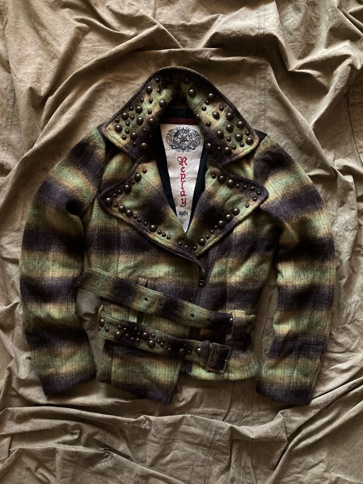 Replay Replay 1981 Wool and Mohair Biker Jacket Women’s Size M Size M / US 6-8 / IT 42-44 - 1 Thumbnail