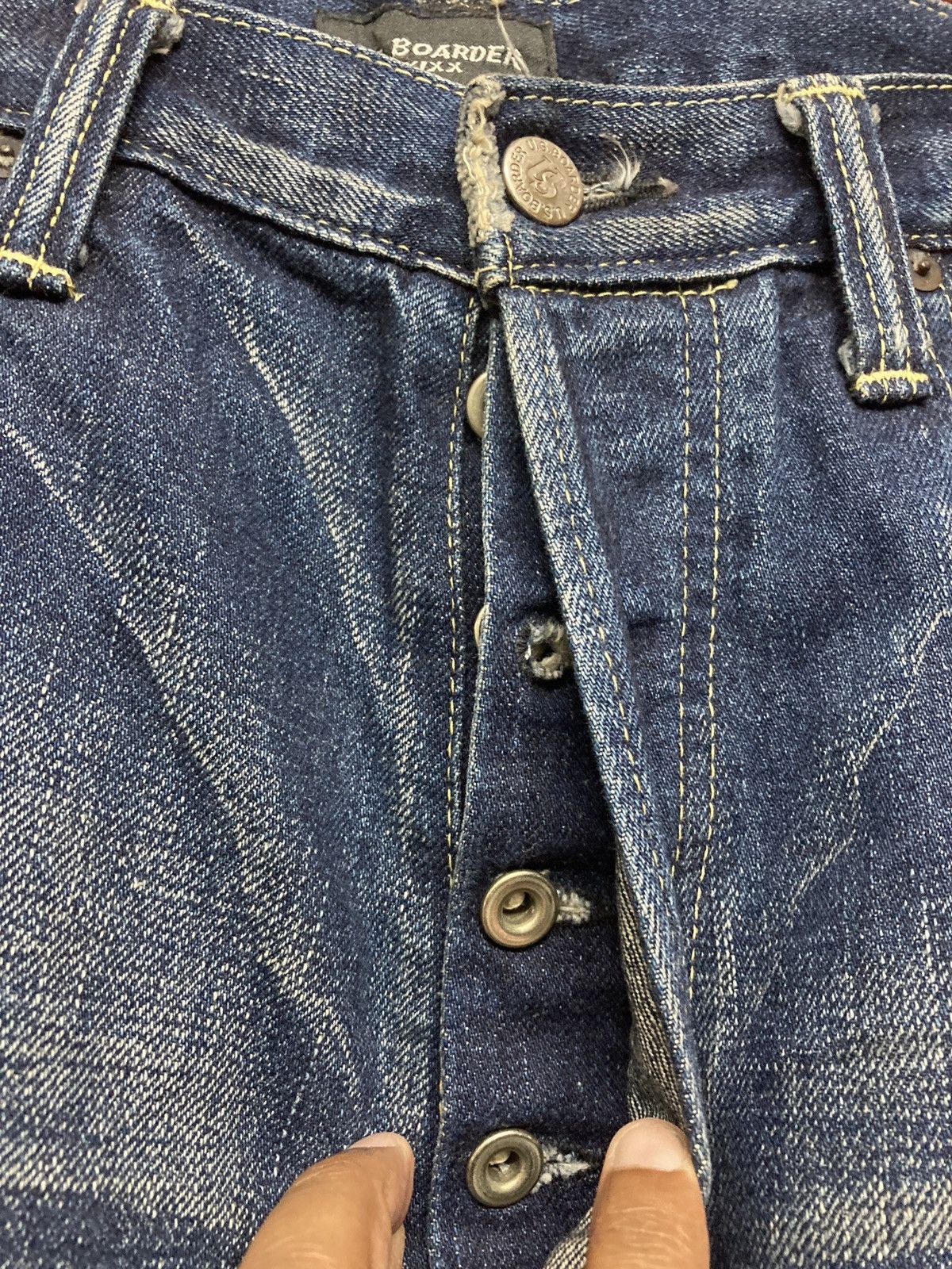 Japanese Brand US BOARDER KIXX SELVEDGE JAPAN JEAN Size US 35 - 15 Thumbnail