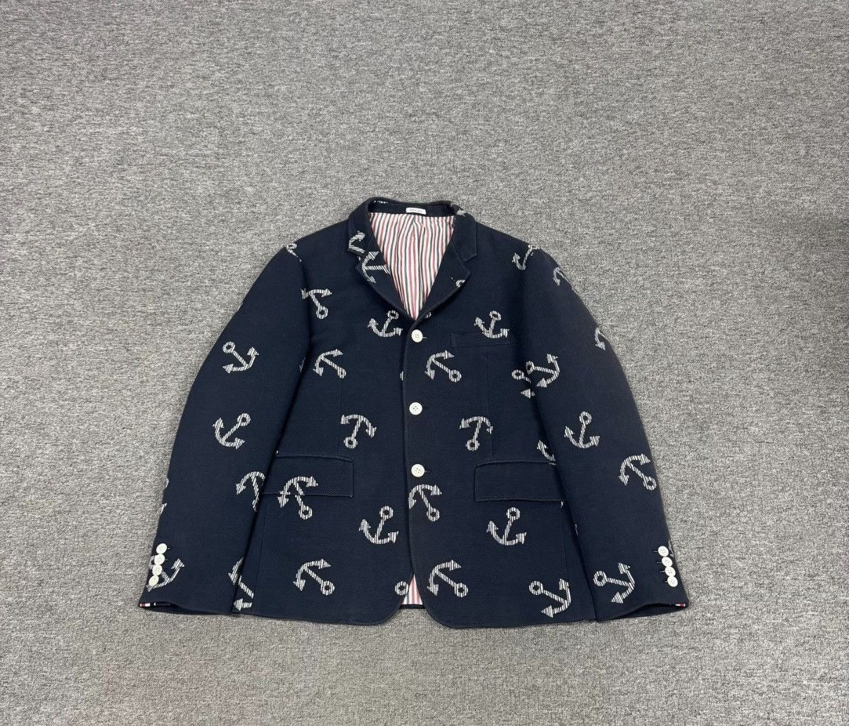 Thom Browne Thom Browne Anchor Embroidery Blazer J16 Size US S / EU 44-46 / 1 - 1 Thumbnail