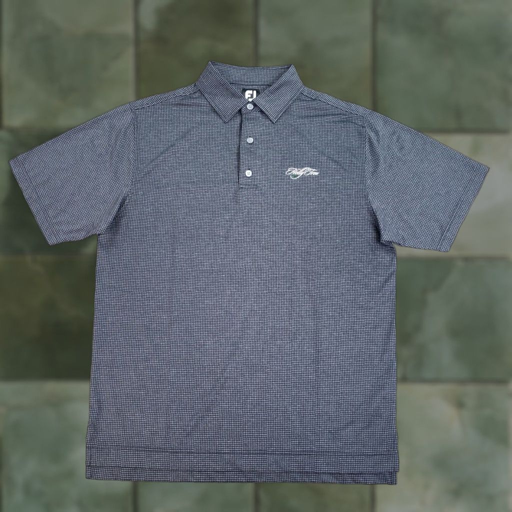 Footjoy FootJoy Polo Shirt Mens Medium Black Gray Houndstooth Short Sleeve Stretch Golf Size US M / EU 48-50 / 2 - 1 Thumbnail