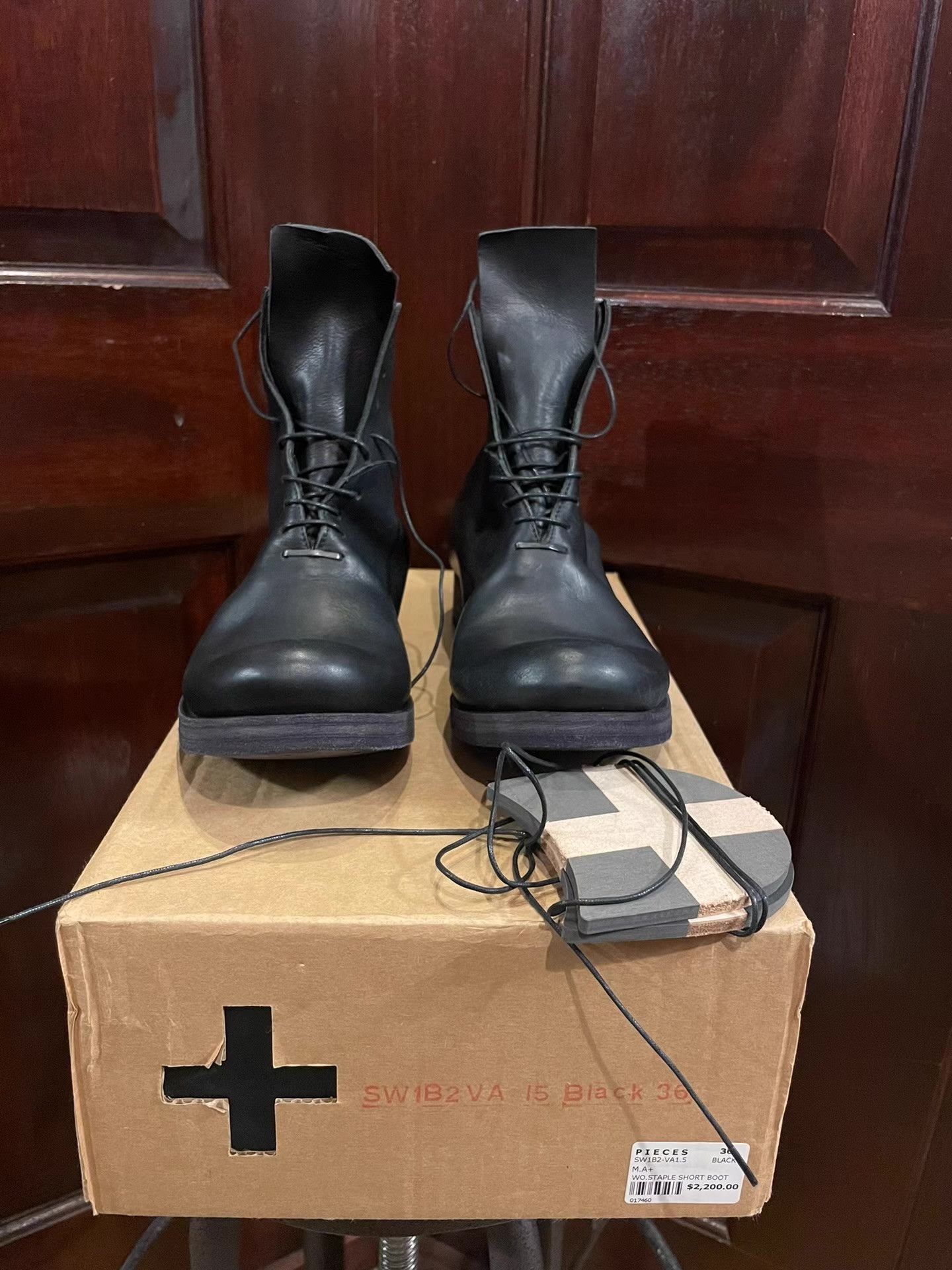 Ma+ m.a+ Women's Black Staple Short Boots Ｑ25 Size US 5 / IT 35 - 1 Thumbnail