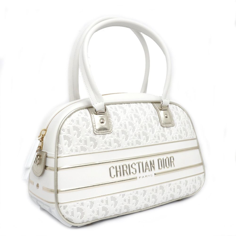 image of Dior Vibe Medium Classic Bowling Bag White, Women's