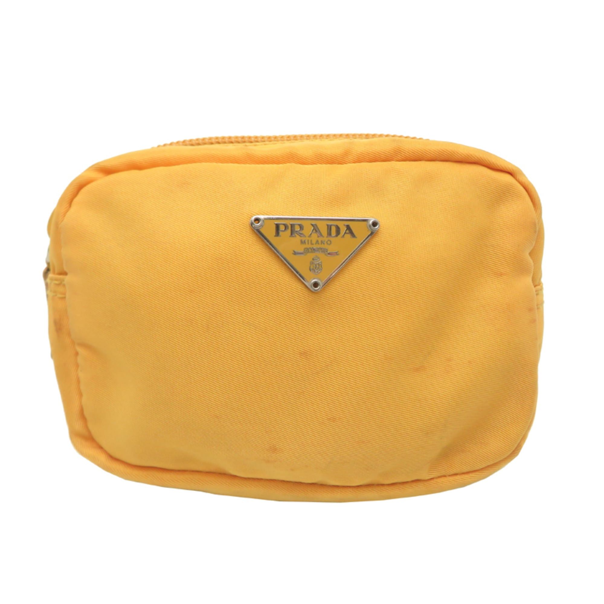 Prada Prada Women's Nylon Pouch, Yellow Size ONE SIZE - 1 Thumbnail