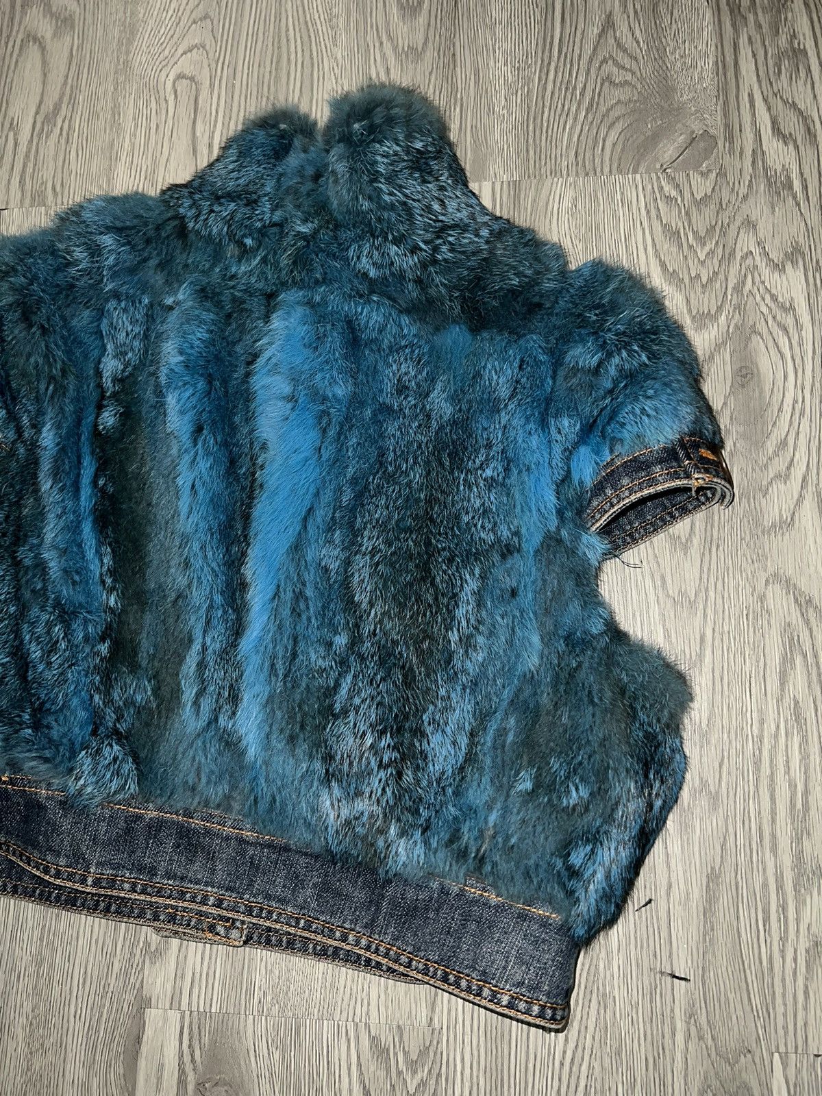 Japanese Brand Denim fur crop vest 💙🦋 Size S / US 4 / IT 40 - 8 Thumbnail
