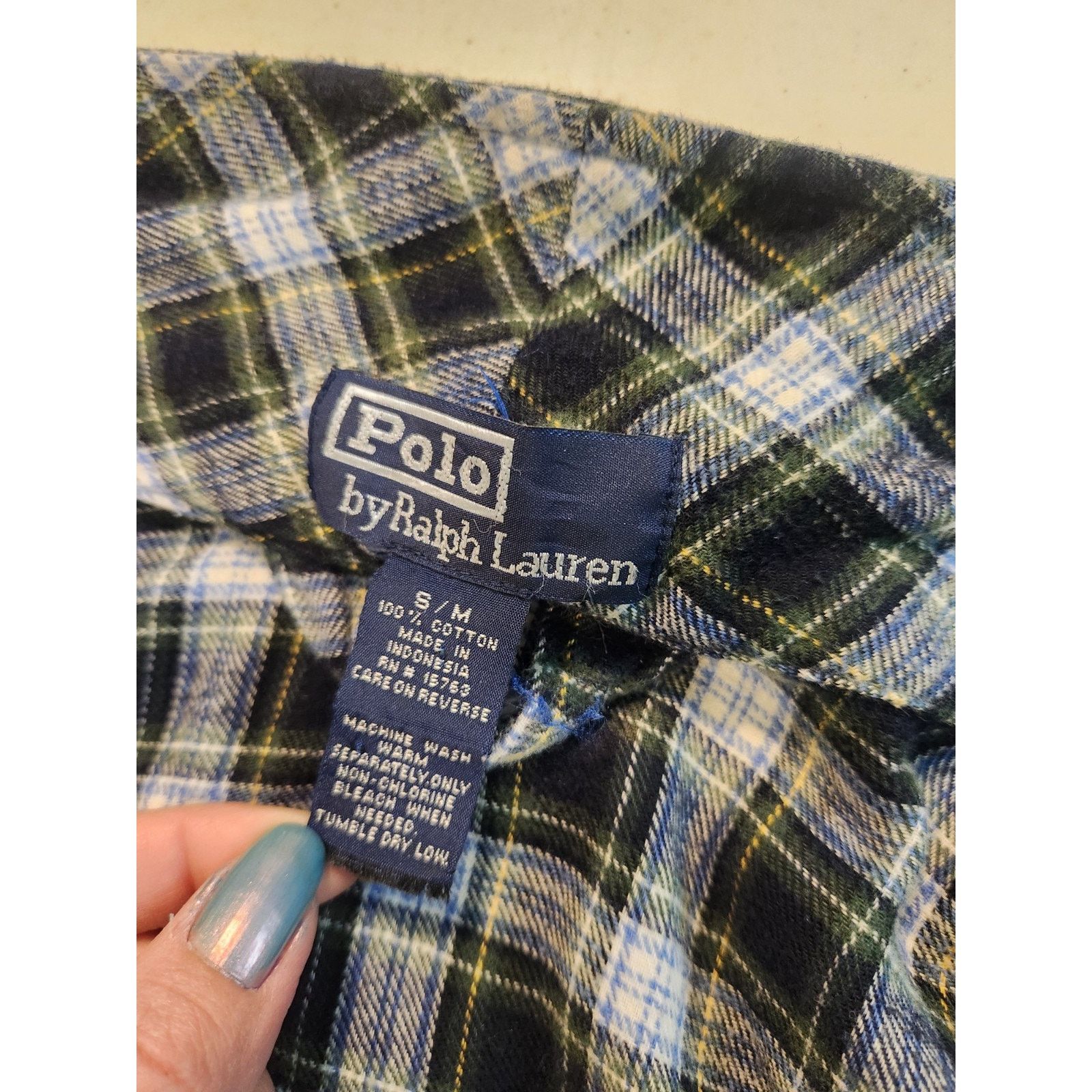 Polo Ralph Lauren Polo Ralph Lauren Men's Tartan Plaid Cotton Flannel Robe S/M Size ONE SIZE - 4 Thumbnail